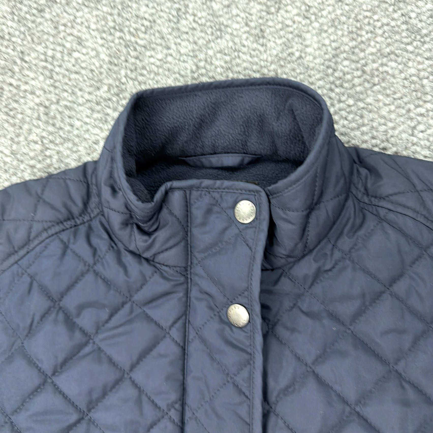 Talbots Talbots Vest Womens Medium Petite Navy Quilted Fleece Lined Zip Snap Puffer Size M / US 6-8 / IT 42-44 - 2 Thumbnail