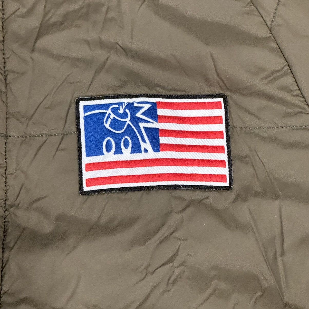 The Hundreds × Vintage The Hundreds Military Green Flag Quilted Puffer Jacket Coat Size US L / EU 52-54 / 3 - 6 Thumbnail