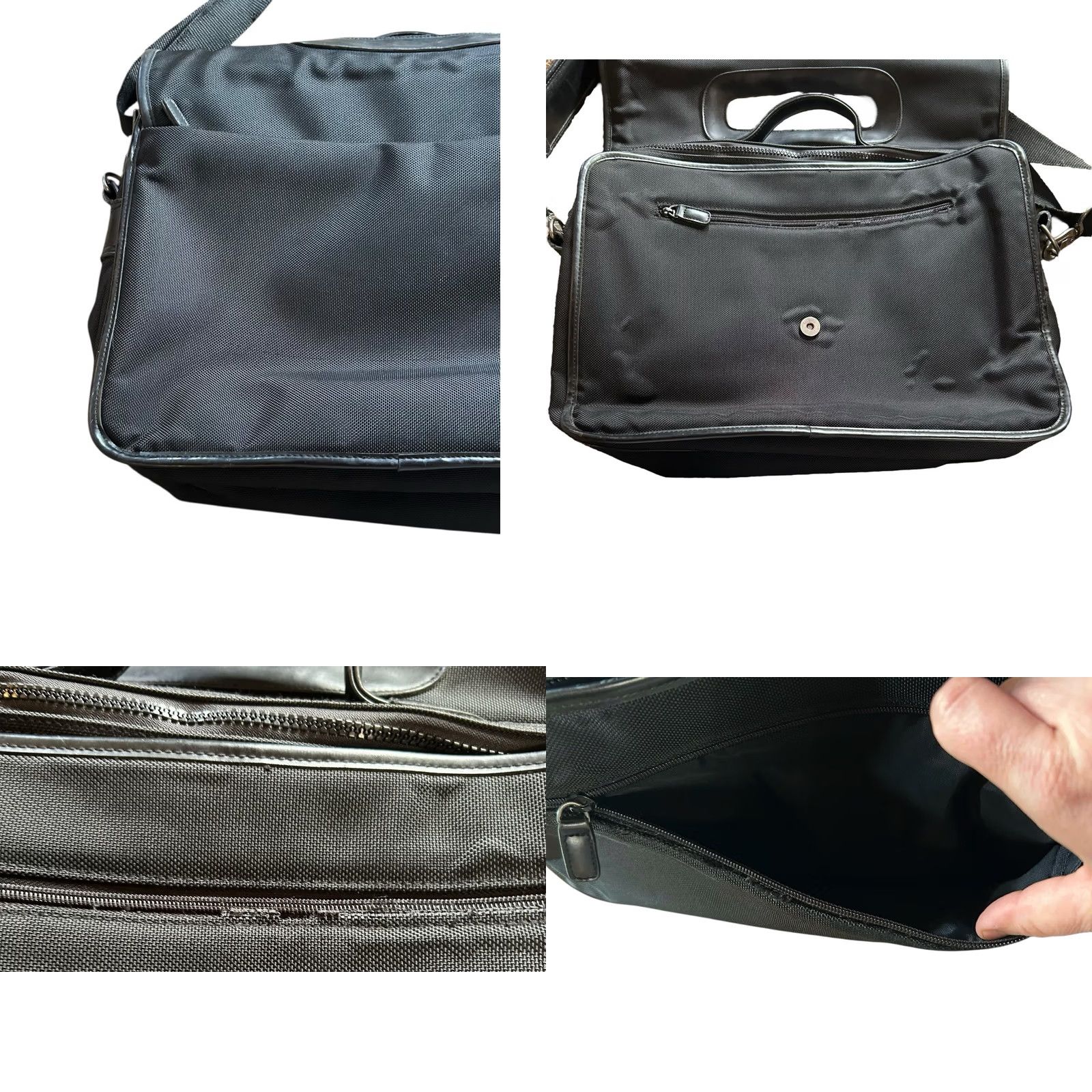 Fossil Fossil Kinley Crossbody Crossbody Bag Black Leather Nylon Large Women Size ONE SIZE - 10 Thumbnail