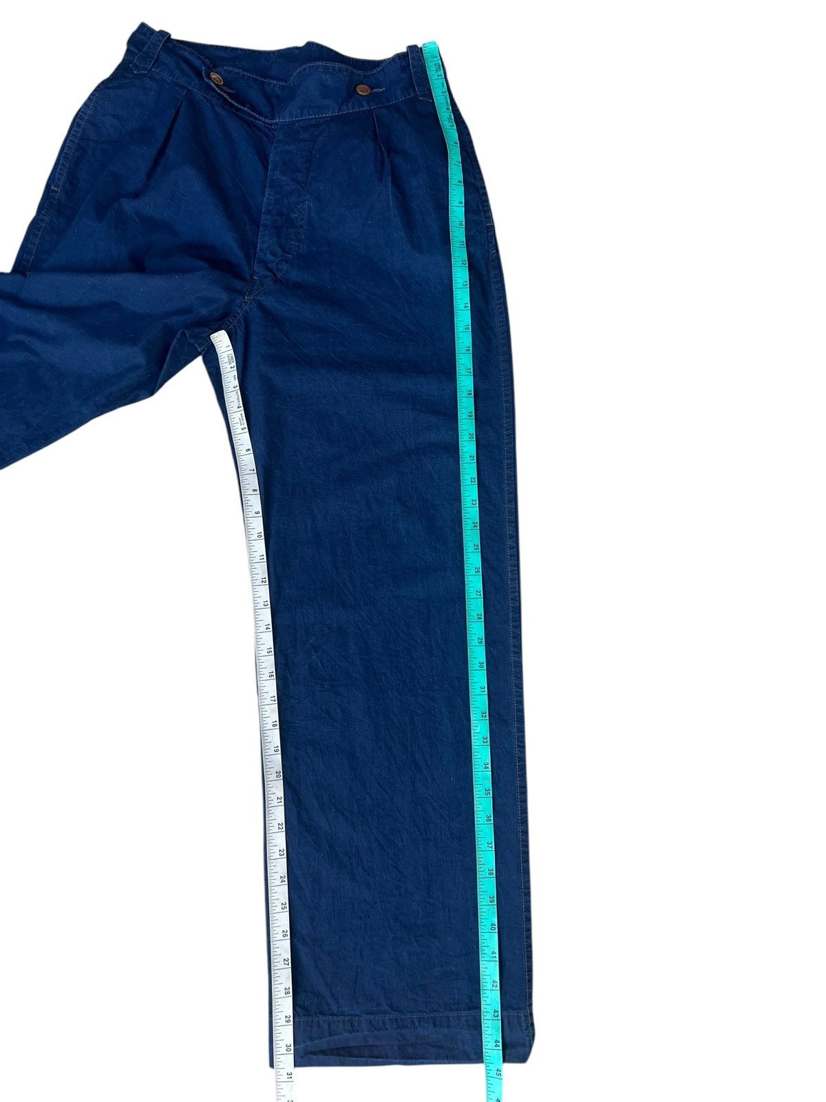 45rpm × Indigo 45rpm Japan Indigo Cotton Poplin Gurkha Trouser Pant Loose Size US 32 / EU 48 - 6 Thumbnail