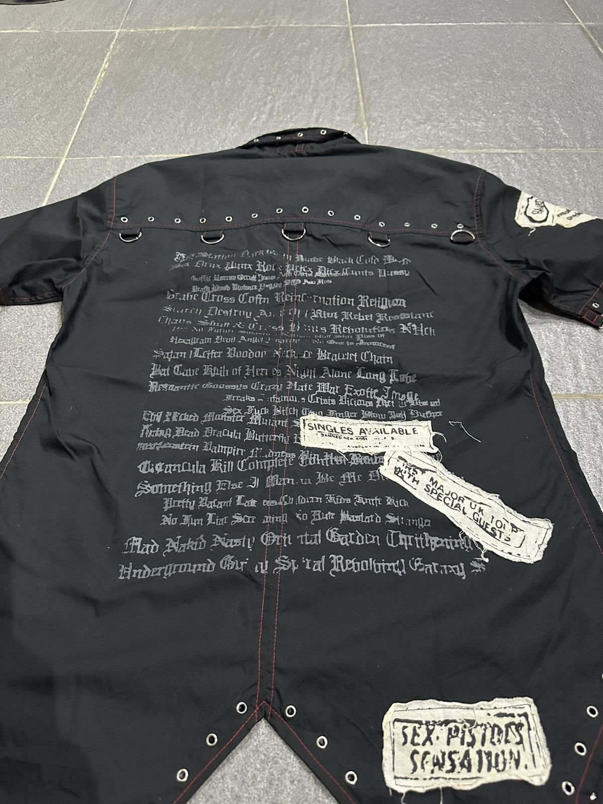 Japanese Brand Punk Asymmetrical Studded eyelets Shirt by Keystation Size US S / EU 44-46 / 1 - 6 Thumbnail