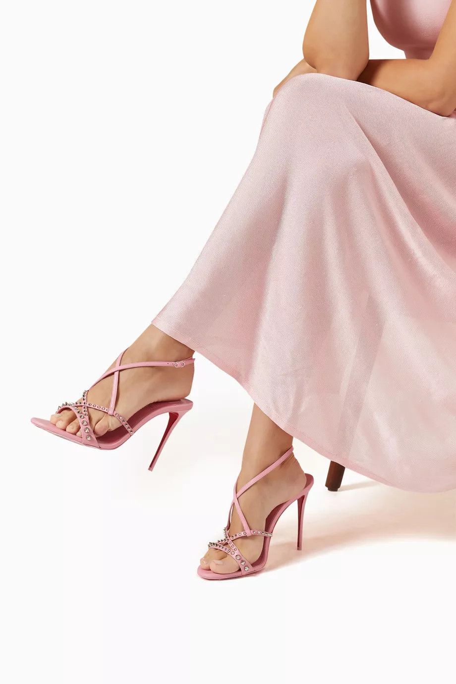 Christian Louboutin o1bcso1str0825 Tatooshka Spikes 100 in Pink Size US 6 / IT 36 - 5 Thumbnail