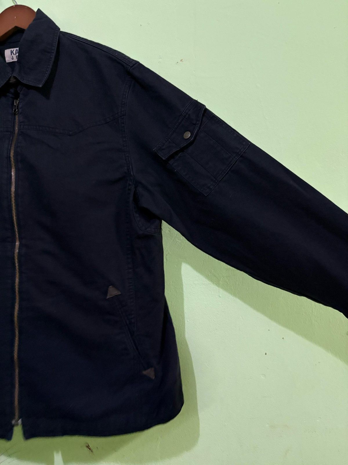 Japanese Brand × Kansai Yamamoto Kansai Jeans Light Jacket Bomber Jacket Black Color Design Size US L / EU 52-54 / 3 - 3 Thumbnail