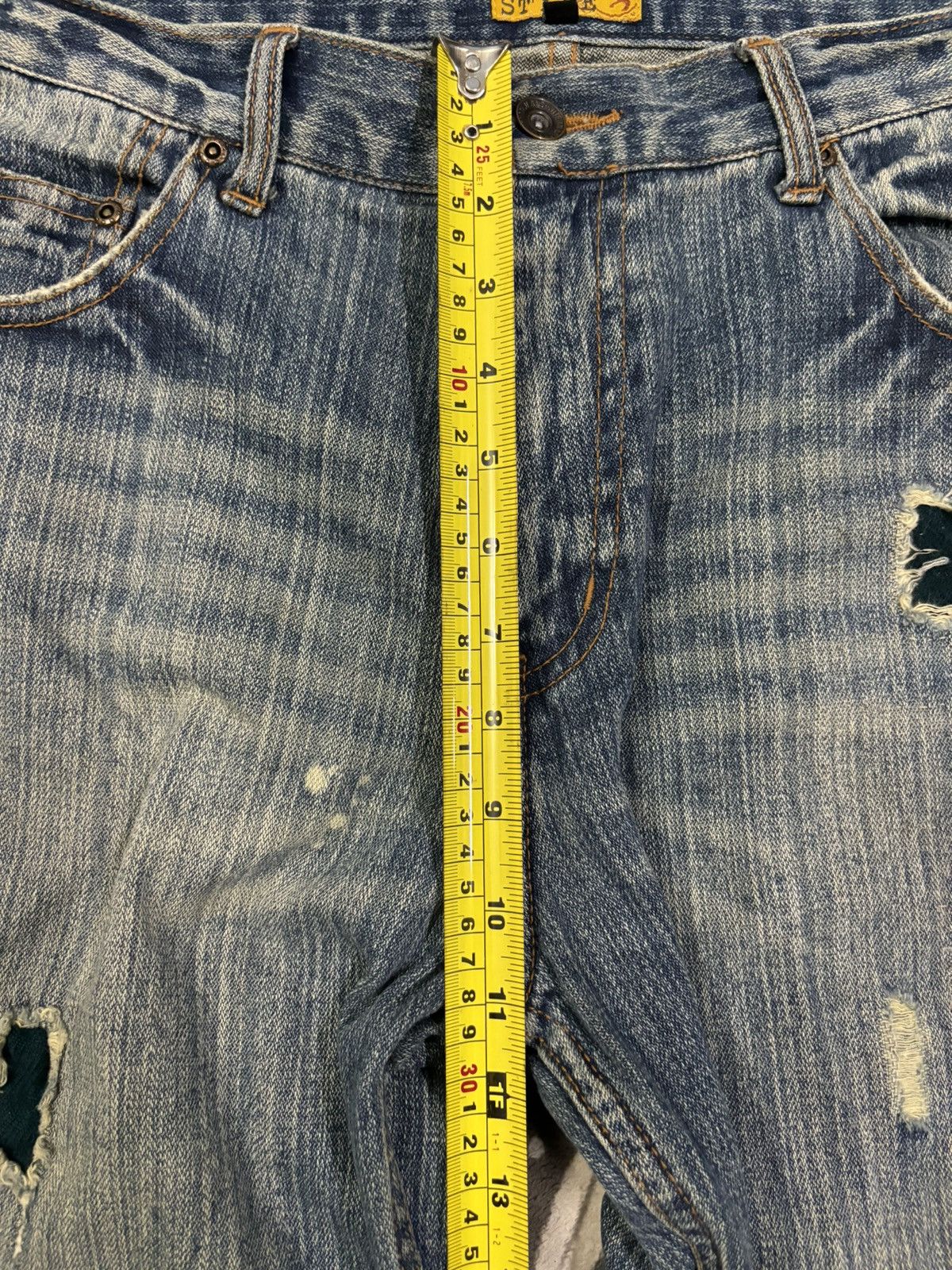 Hysteric Glamour Vintage Japanese Brand Patchwork Loose Fit Distressed Jeans Size US 33 - 17 Thumbnail