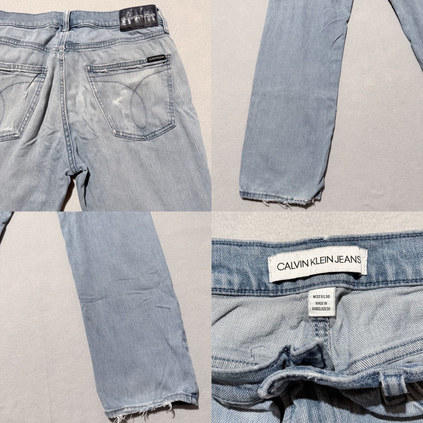 Calvin Klein Calvin Klein Jeans Straight Leg Denim Jeans Men's Blue Distressed - 32x30 Y2K Size US 32 / EU 48 - 8 Thumbnail