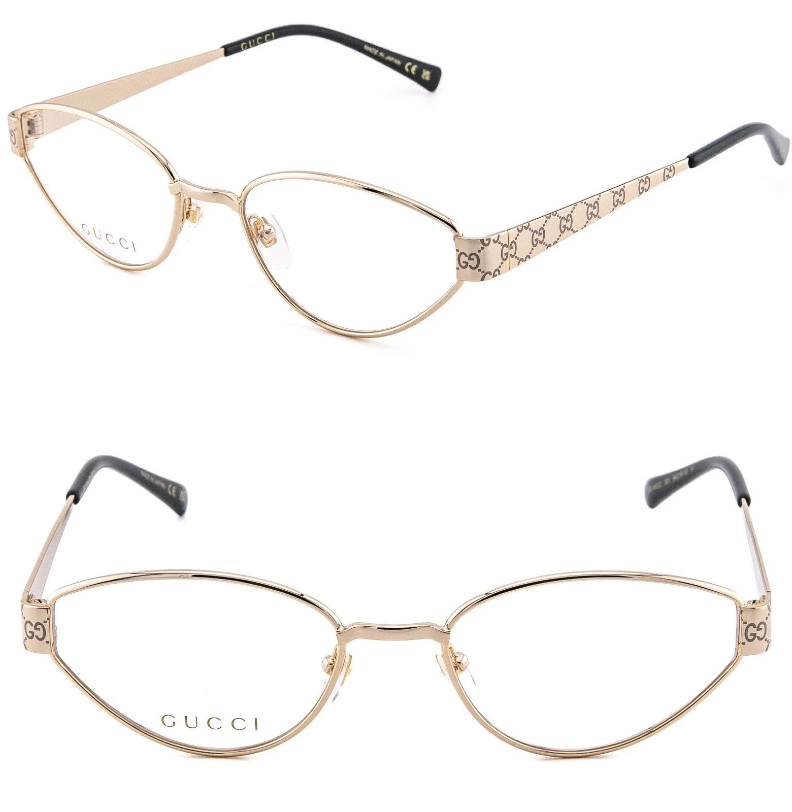 Gucci GUCCI GG1853O 1853 Gold Monogram Optical Eyeglasses 001 Size ONE SIZE - 1 Thumbnail