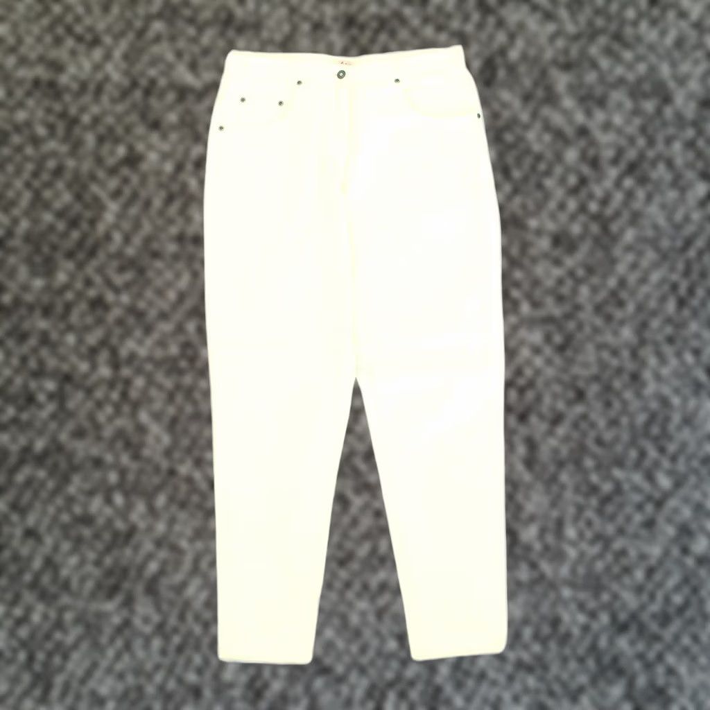 Vintage VINTAGE Womens Slim Jeans White Cotton IT 46 Large W32 L30 Size 36" / US 14 / IT 50 - 1 Thumbnail
