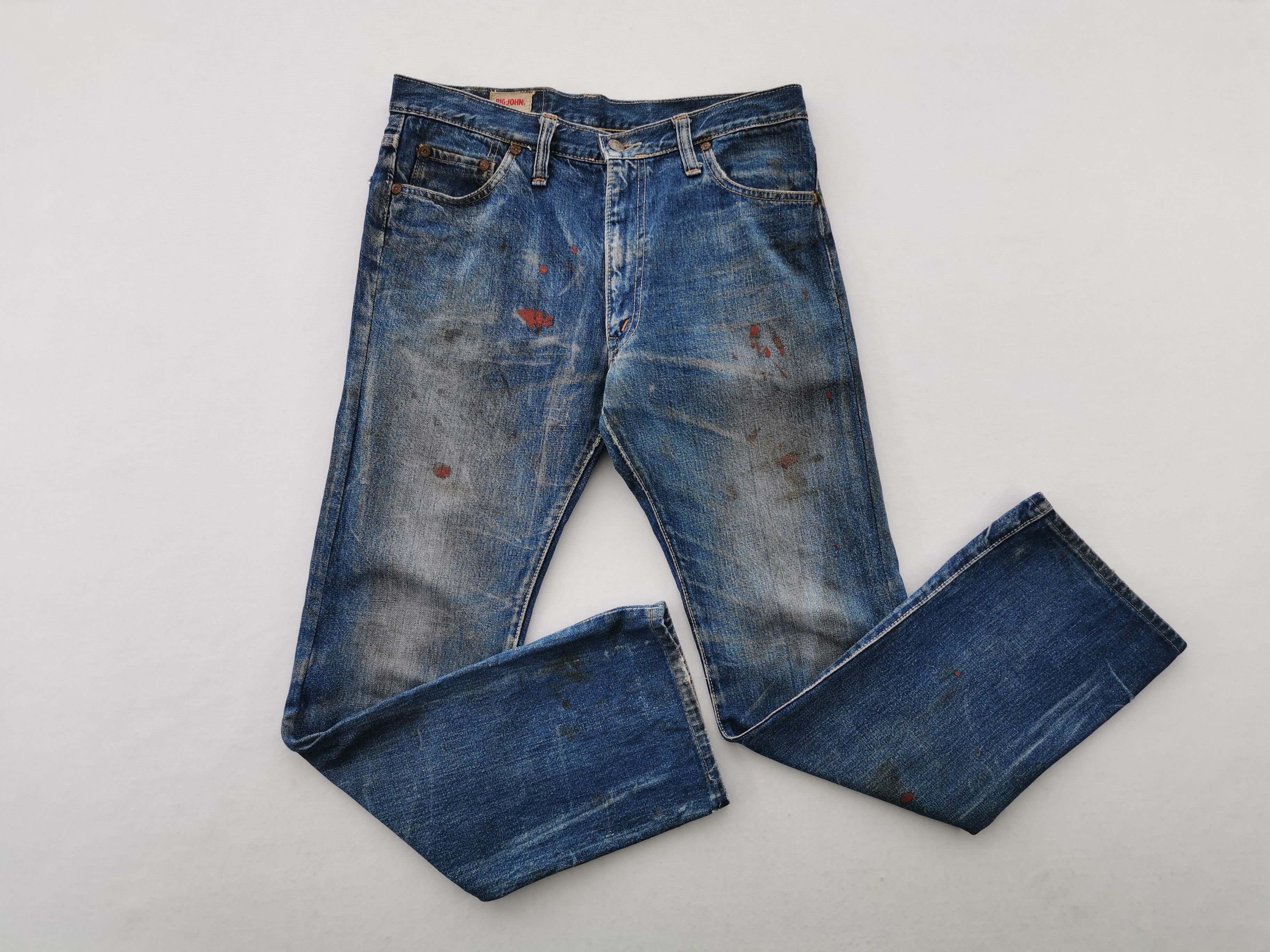 Big John Distressed Vintage 80's Big John Denim Jeans Made In USA Size US 32 / EU 48 - 4 Thumbnail