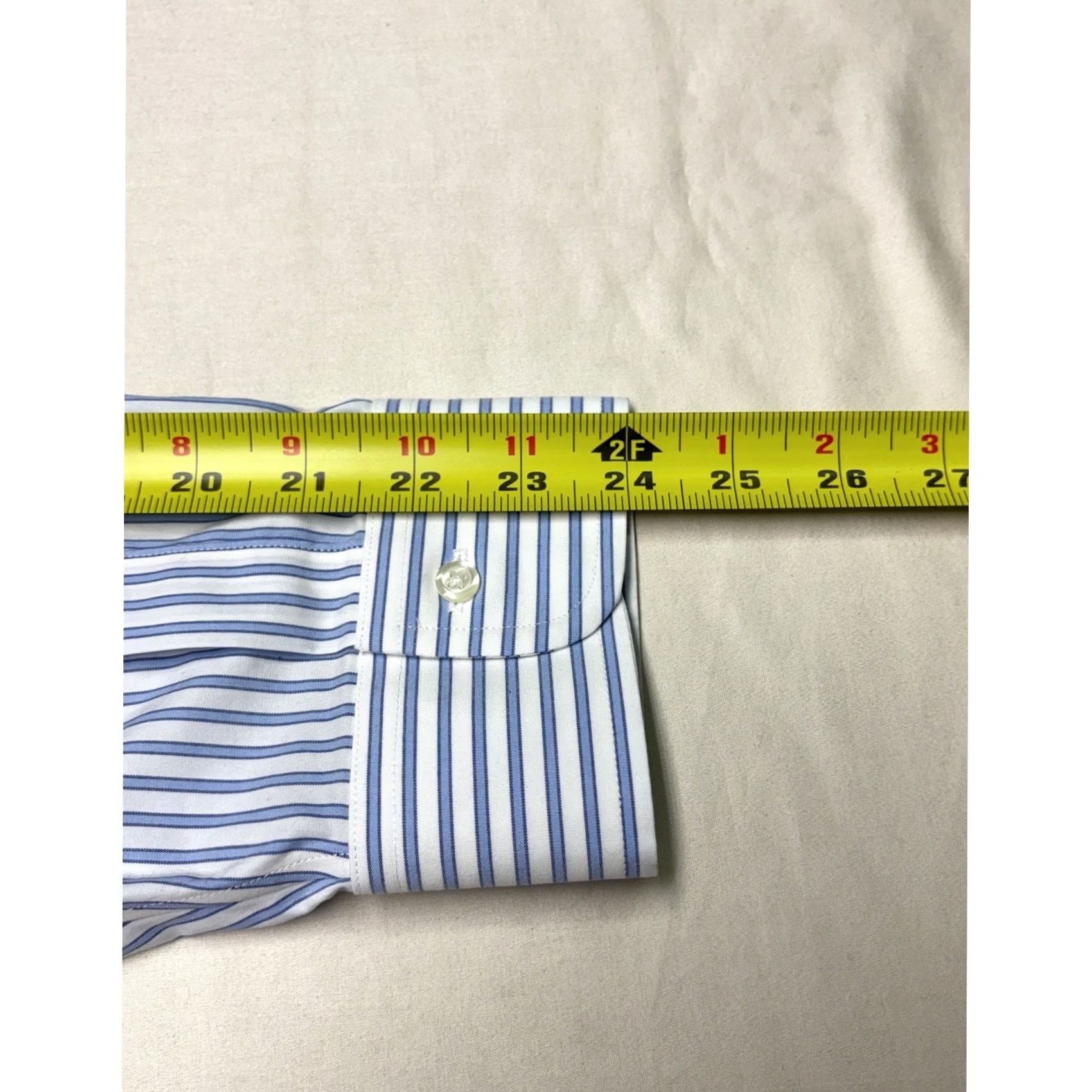 Brooks Brothers Brooks Brothers Mens Dress Shirt Striped Blue Regular Fit Non-Iron Supima Cotton Shirt 17-34 Button-Down Pocket Womens? Size US XL / EU 56 / 4 - 8 Thumbnail