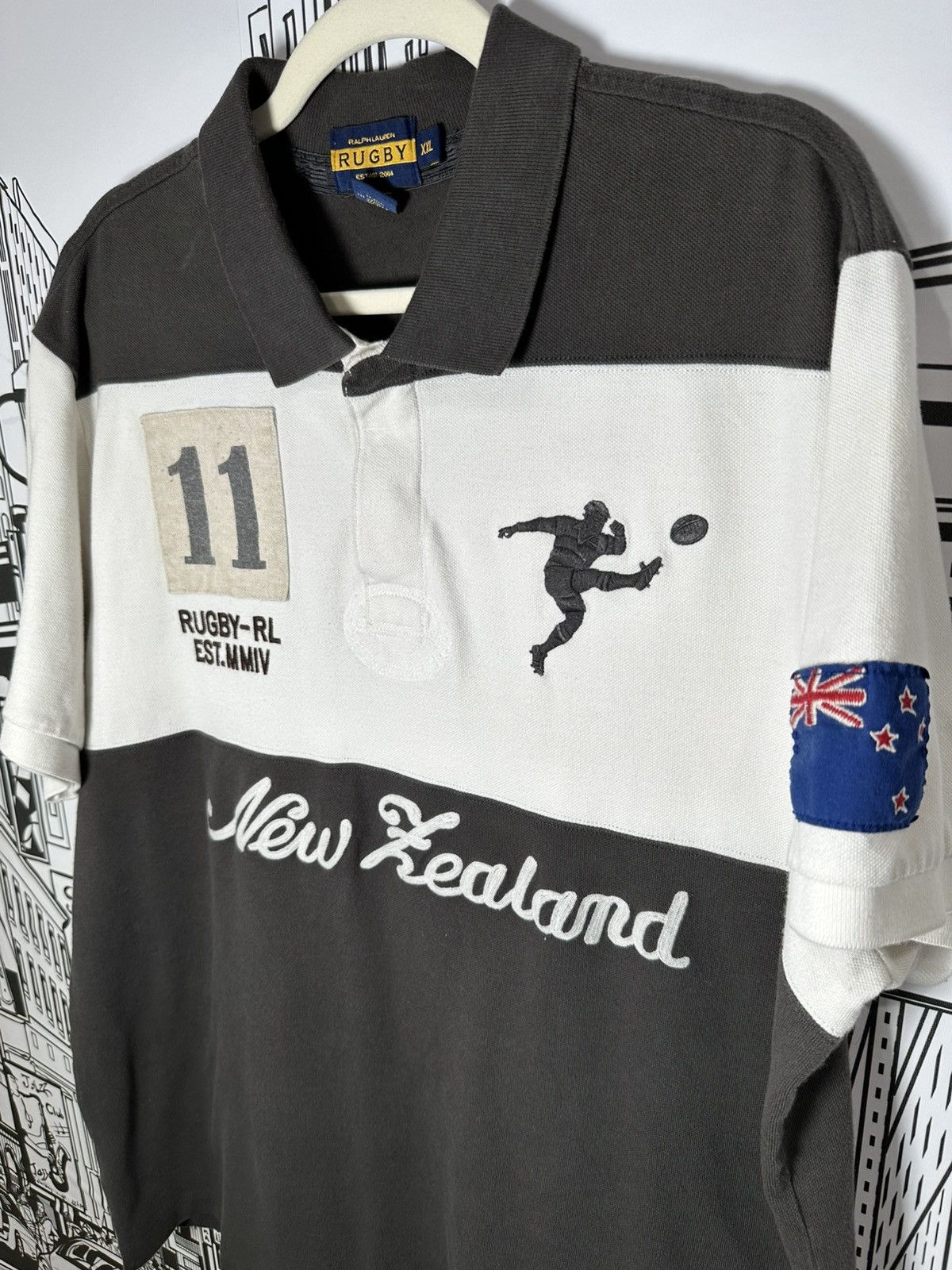 Polo Ralph Lauren Rugby Ralph Lauren New Zealand Kicker Charcoal Grey XXL Size US XXL / EU 58 / 5 - 2 Thumbnail