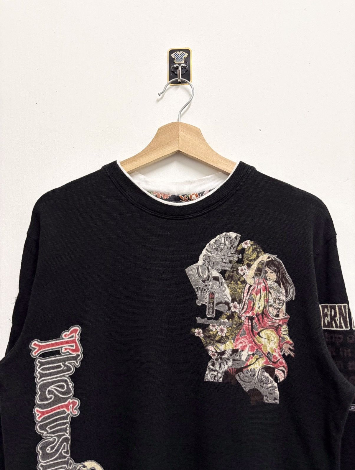 Beauty Beast × Hysteric Glamour × Japanese Brand 2000's Bullet Noise - Fusion Japan Yakuza Girl L/S T-Shirt Size US M / EU 48-50 / 2 - 4 Thumbnail