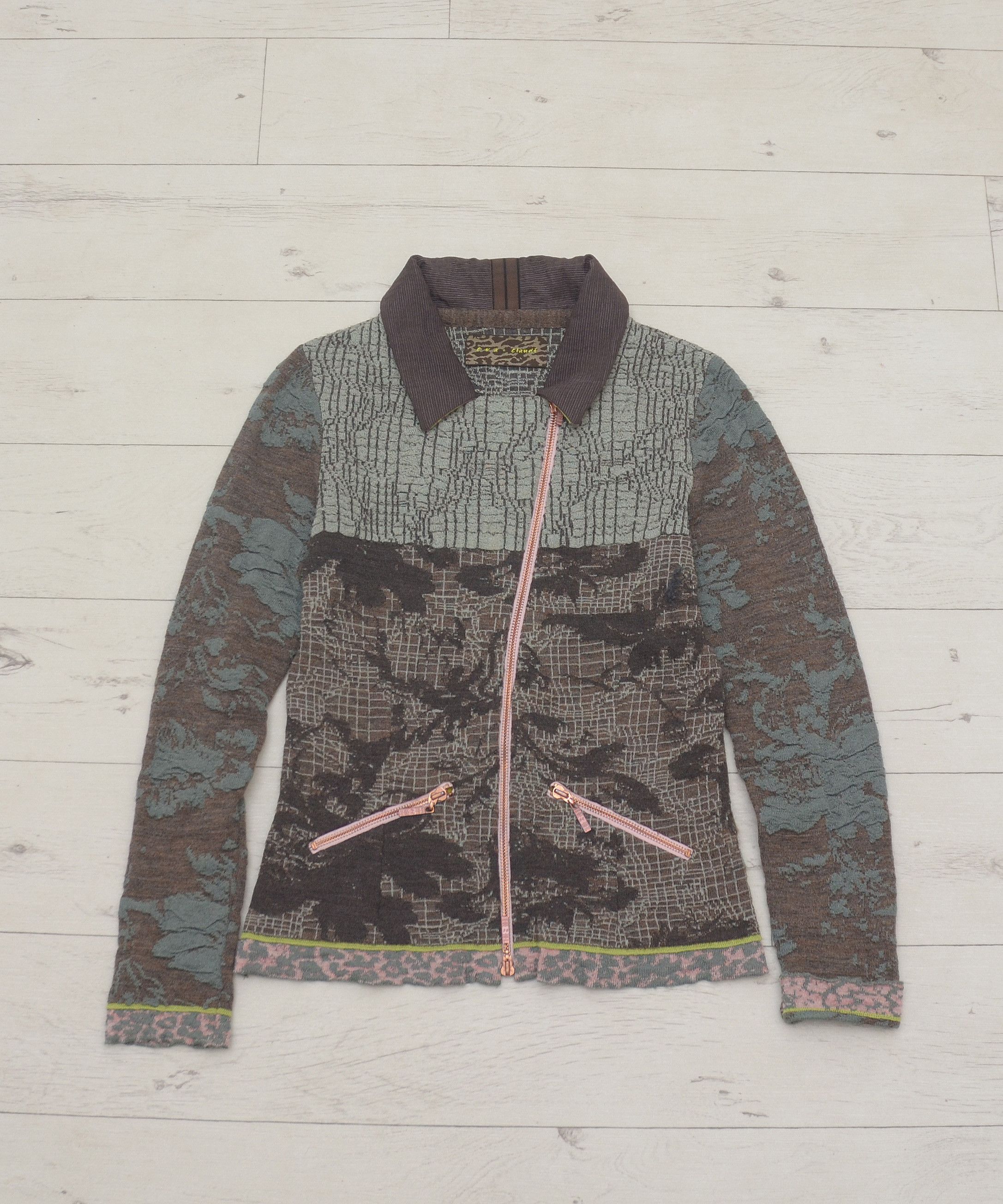 Other Vintage Eva & Clandi Woll Full Zip Sweater Jacket 90's Size S / US 4 / IT 40 - 1 Thumbnail