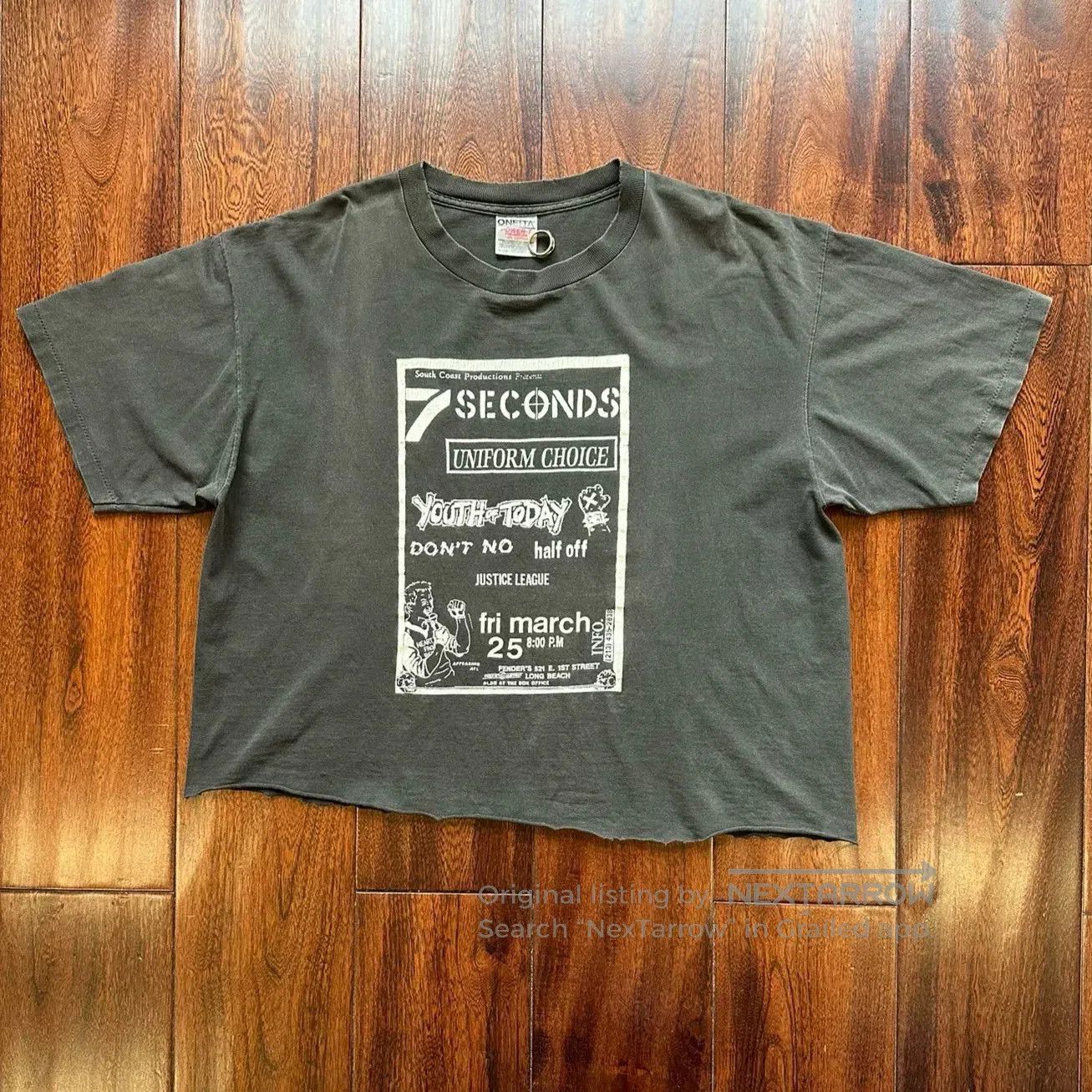 Vintage 7 Seconds 90s Vintage Youth Tee. Size US M / EU 48-50 / 2 - 1 Thumbnail