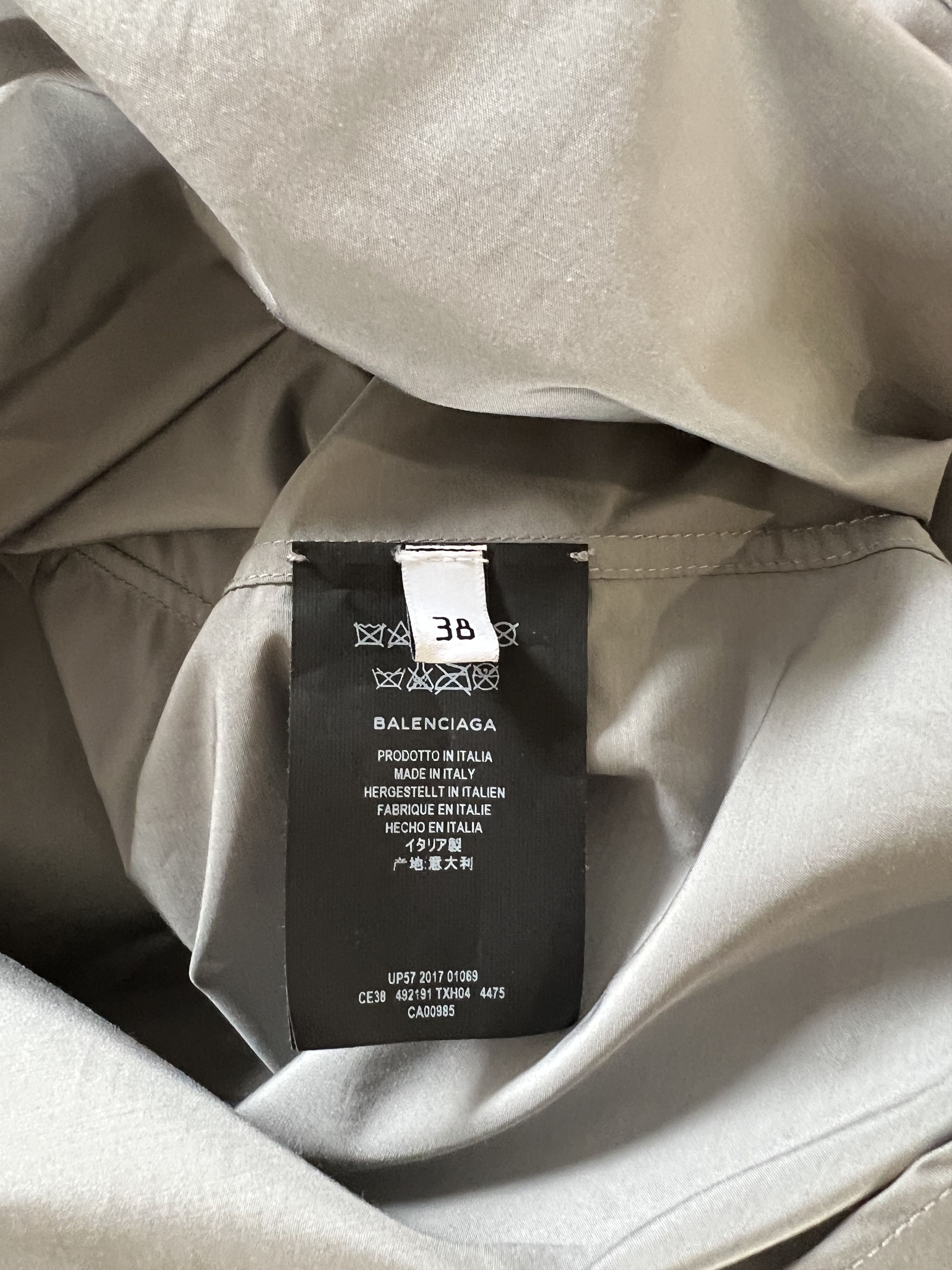 Balenciaga Balenciaga FW17 Runway Leather Detail Shirt Size US M / EU 48-50 / 2 - 3 Thumbnail