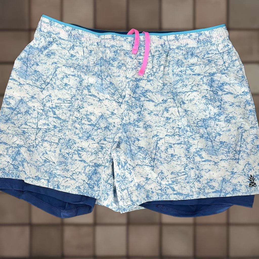 Chubbies Chubbies Shorts Men’s 2XL 5.5” Training Lined Splatter Blue Athletic Shorts Size US 39 - 1 Thumbnail