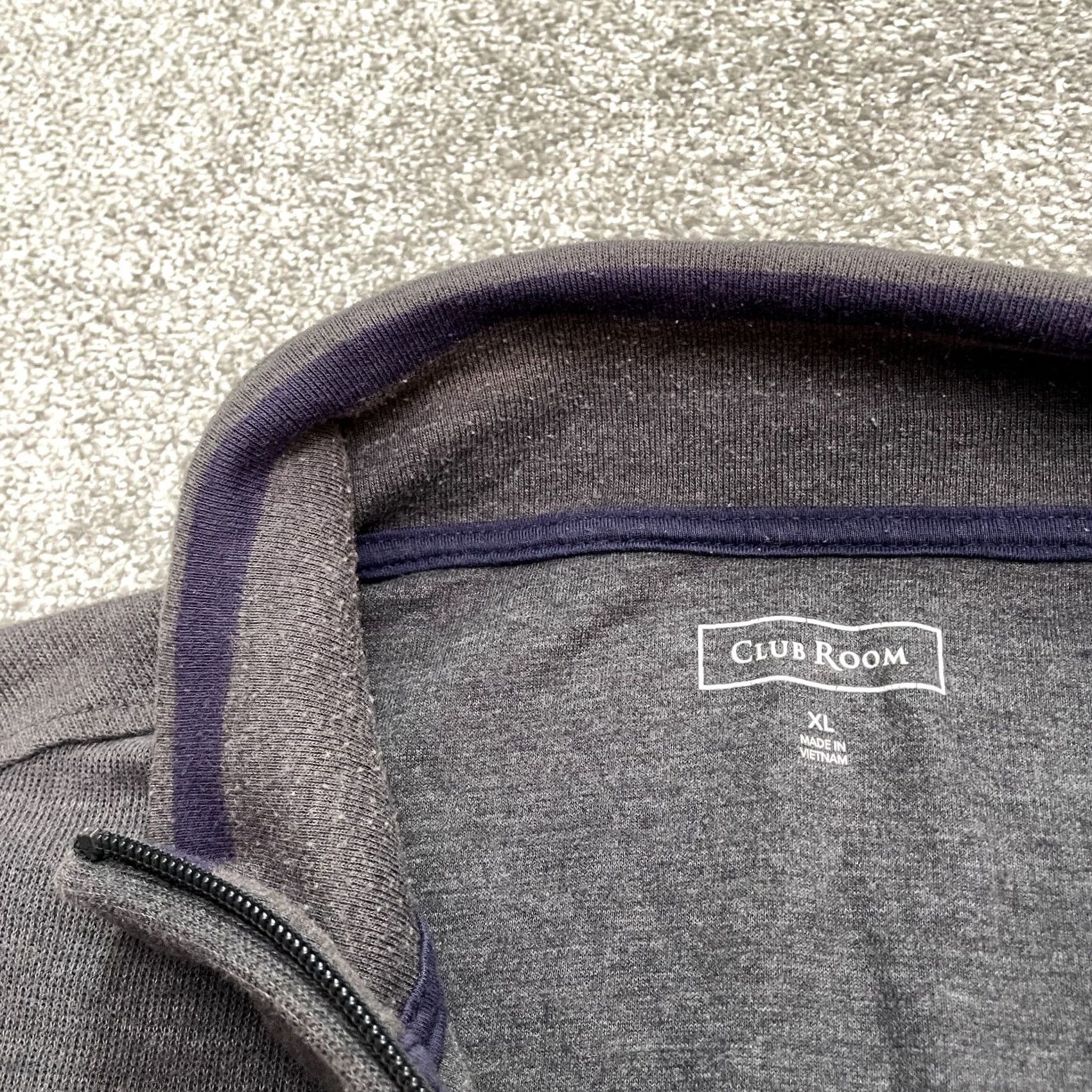 Club Room Club Room Mens XL Gray Cotton Blend 1/4 Zip Pullover Sweatshirt Casual Outdoor Size US XL / EU 56 / 4 - 6 Thumbnail