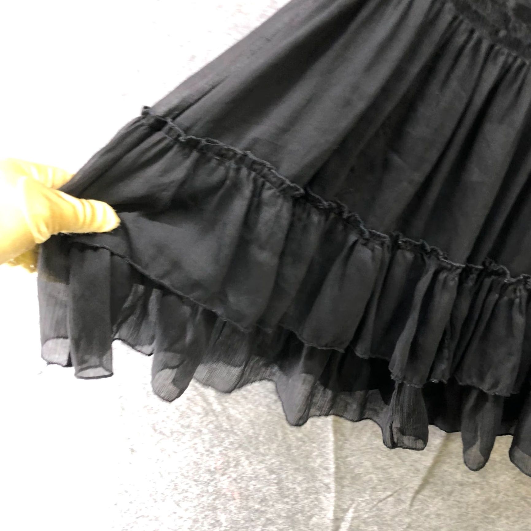 Zara Zara Sleeveless Mini Dress Size S Black Chiffon A Line Tiered Ruffle Party Size XS / US 0-2 / IT 36-38 - 5 Thumbnail
