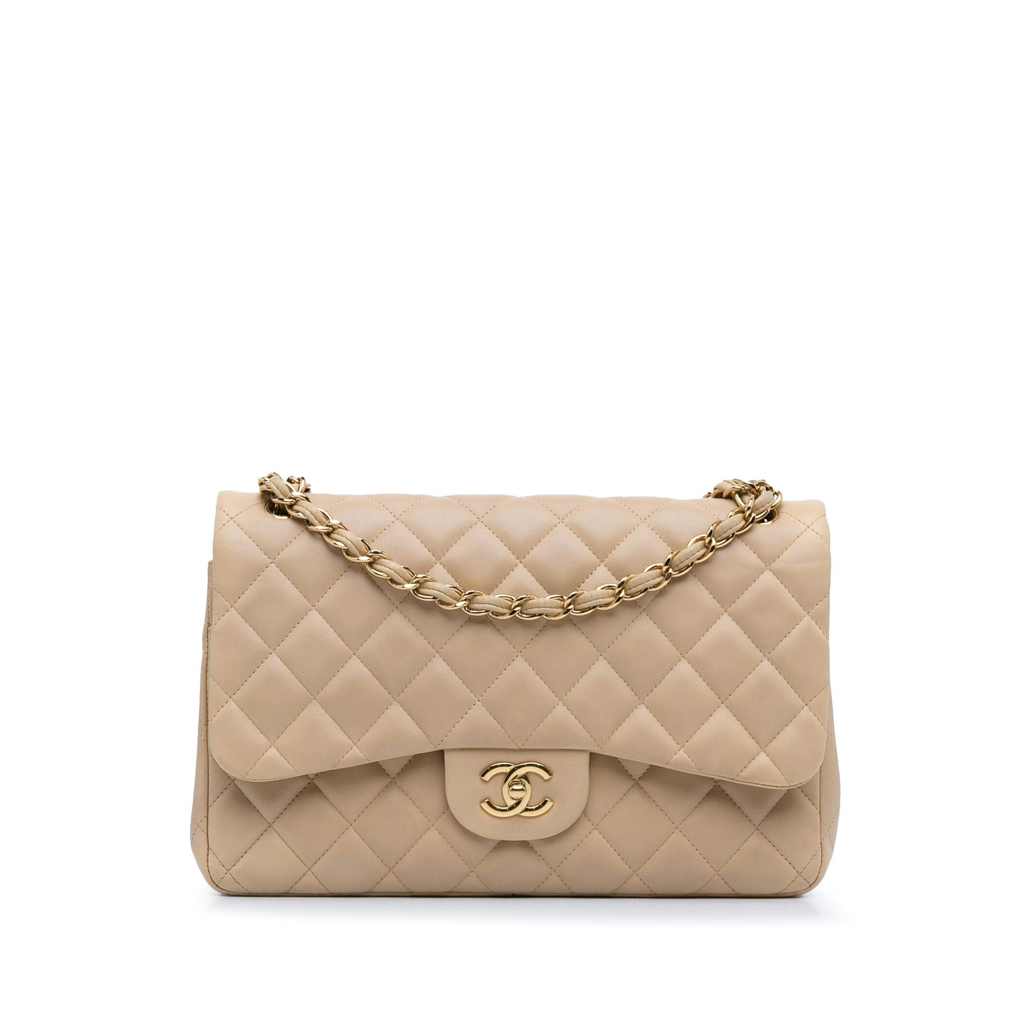 Chanel Chanel Jumbo Classic Lambskin Double Flap Brown Size ONE SIZE - 1 Thumbnail