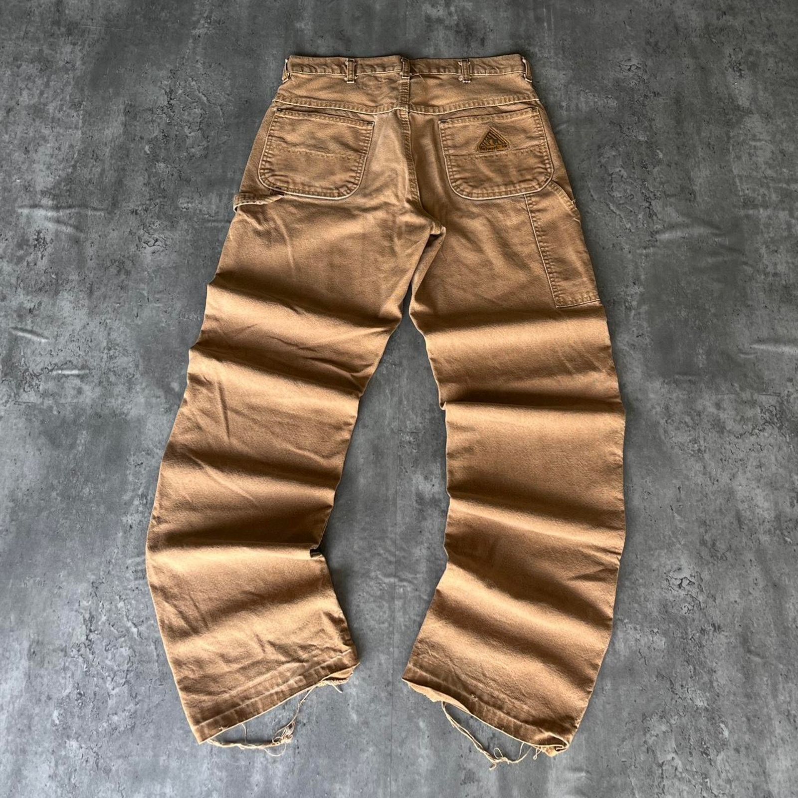 Carhartt × JNCO × Vintage Crazy Vintage Y2K Baggy Tonal Tan Essential Carpenter Pants Size US 33 - 1 Thumbnail