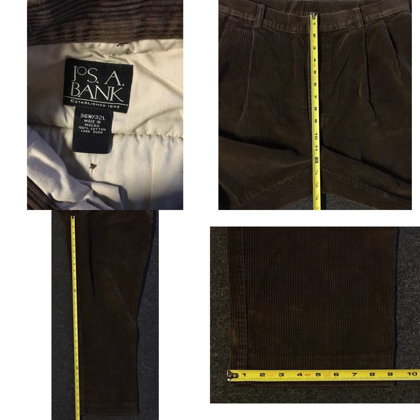 Vintage VINTAGE Jos A Bank Corduroy Pants 36 Men Brown 90s Chinos Khakis Inseam 31 Grim Grunge Hip Hop Surf Polar Skate Grunge USA 90s Fashion Mens Pants Size US 36 / EU 52 - 8 Thumbnail