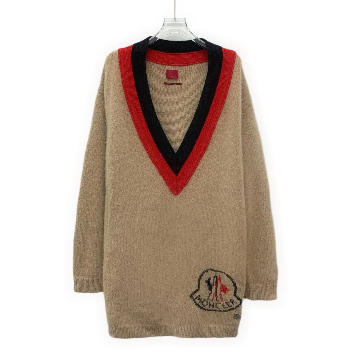 Moncler Moncler Brown Striped Logo Long Sleeve Knit Sweater K26WX Size M / US 6-8 / IT 42-44 - 1 Thumbnail