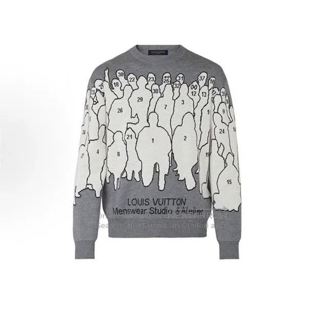Other Louis Vuitton Gray portrait sweater Size US XXL / EU 58 / 5 - 7 Thumbnail
