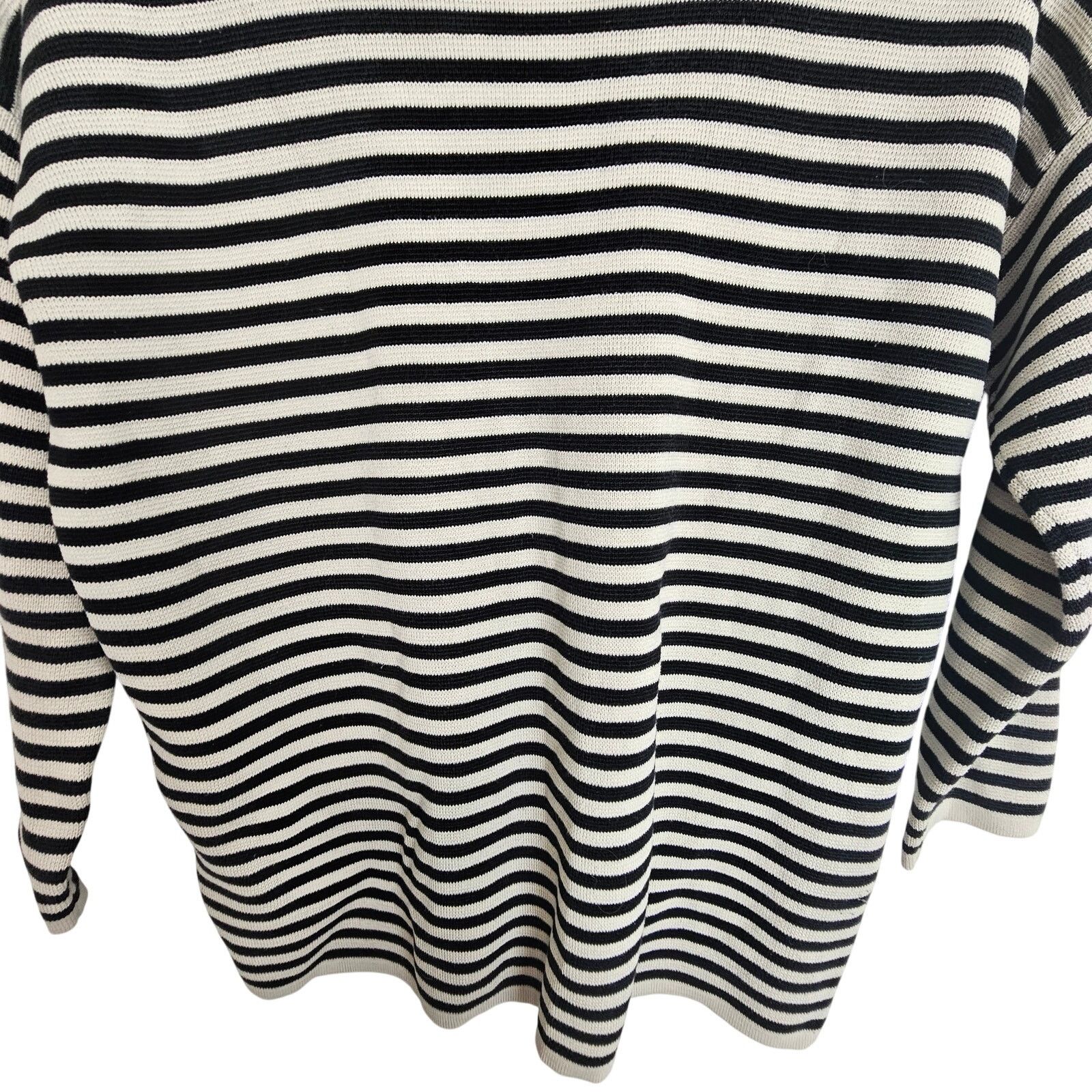 Eileen Fisher Eileen Fisher Womens Striped Sweater Sz S Classic Lagenlook Size S / US 4 / IT 40 - 3 Thumbnail