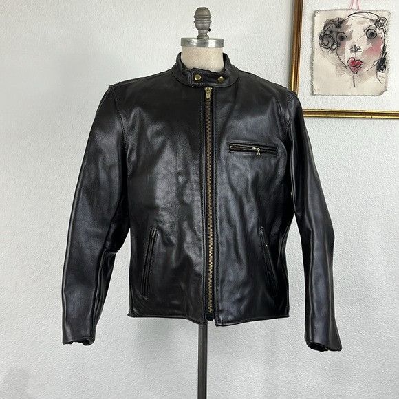 Vanson Leathers Vanson Single Riders Leather Jacket Boston USA 1974 Street R Size US XL / EU 56 / 4 - 2 Thumbnail