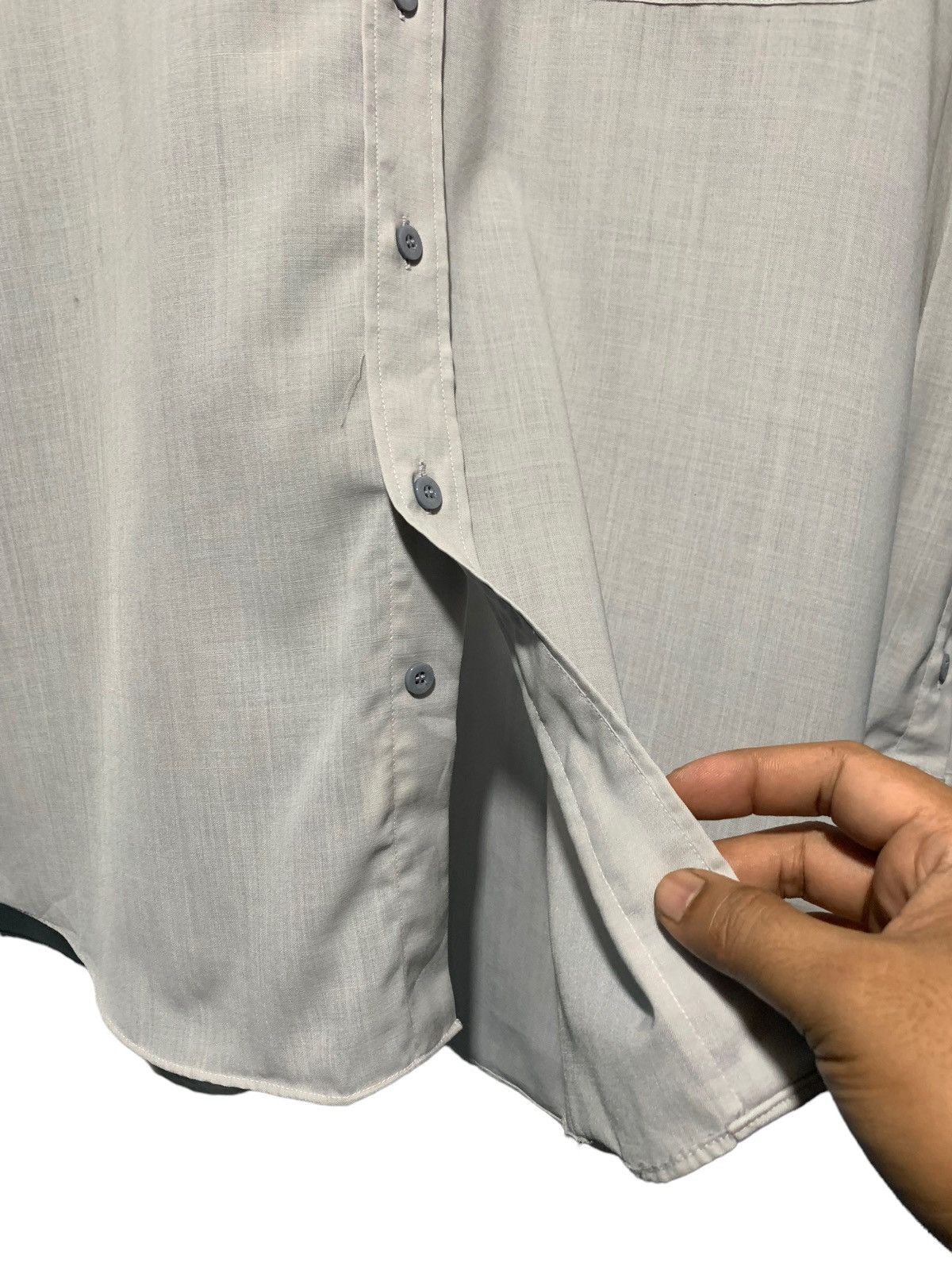 Yves Saint Laurent Vintage Yves Saint Laurent luxury grey button up shirt Size US XL / EU 56 / 4 - 4 Thumbnail