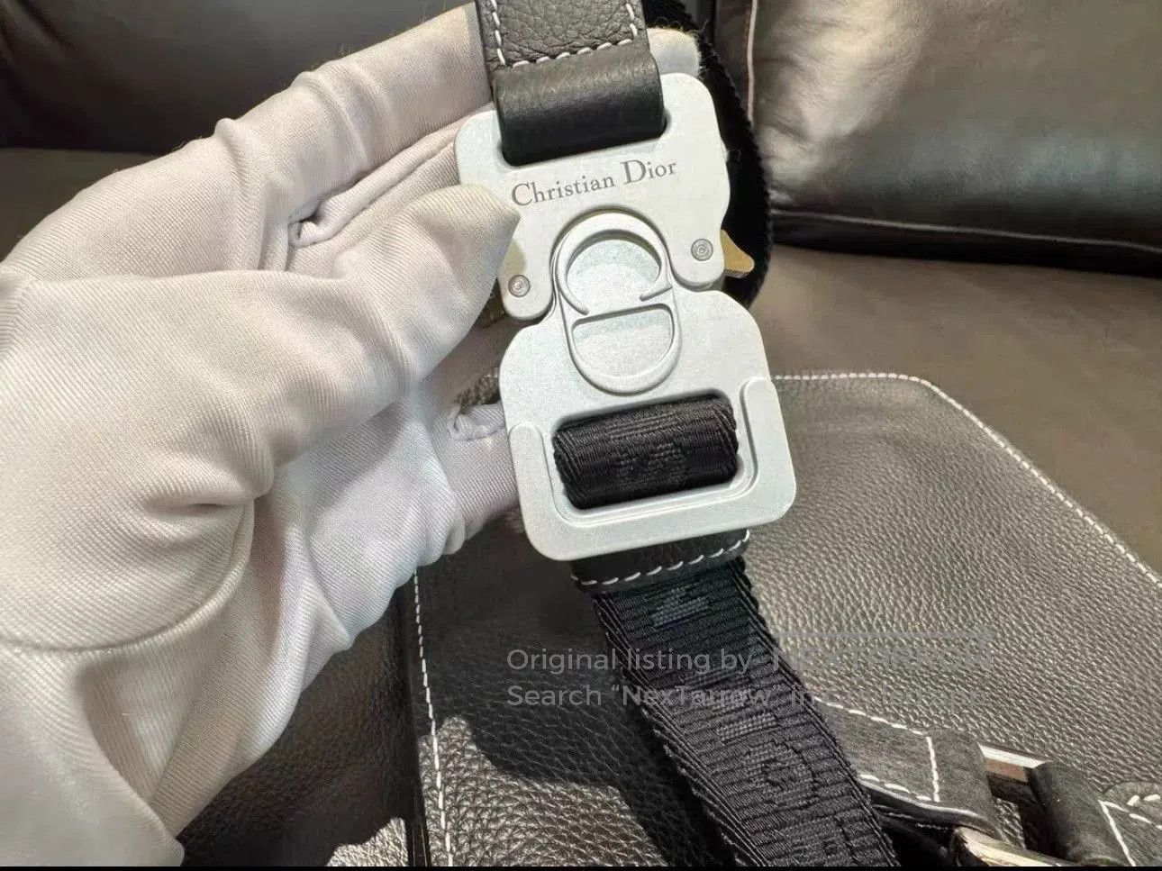 Dior Dior Saddle Bag in Black Leather. Size ONE SIZE - 5 Thumbnail