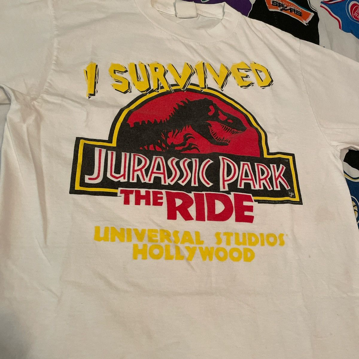Universal Studios × Vintage Vintage 1996 Jurassic Park The Ride Universal Studios Tee Size US M / EU 48-50 / 2 - 3 Thumbnail