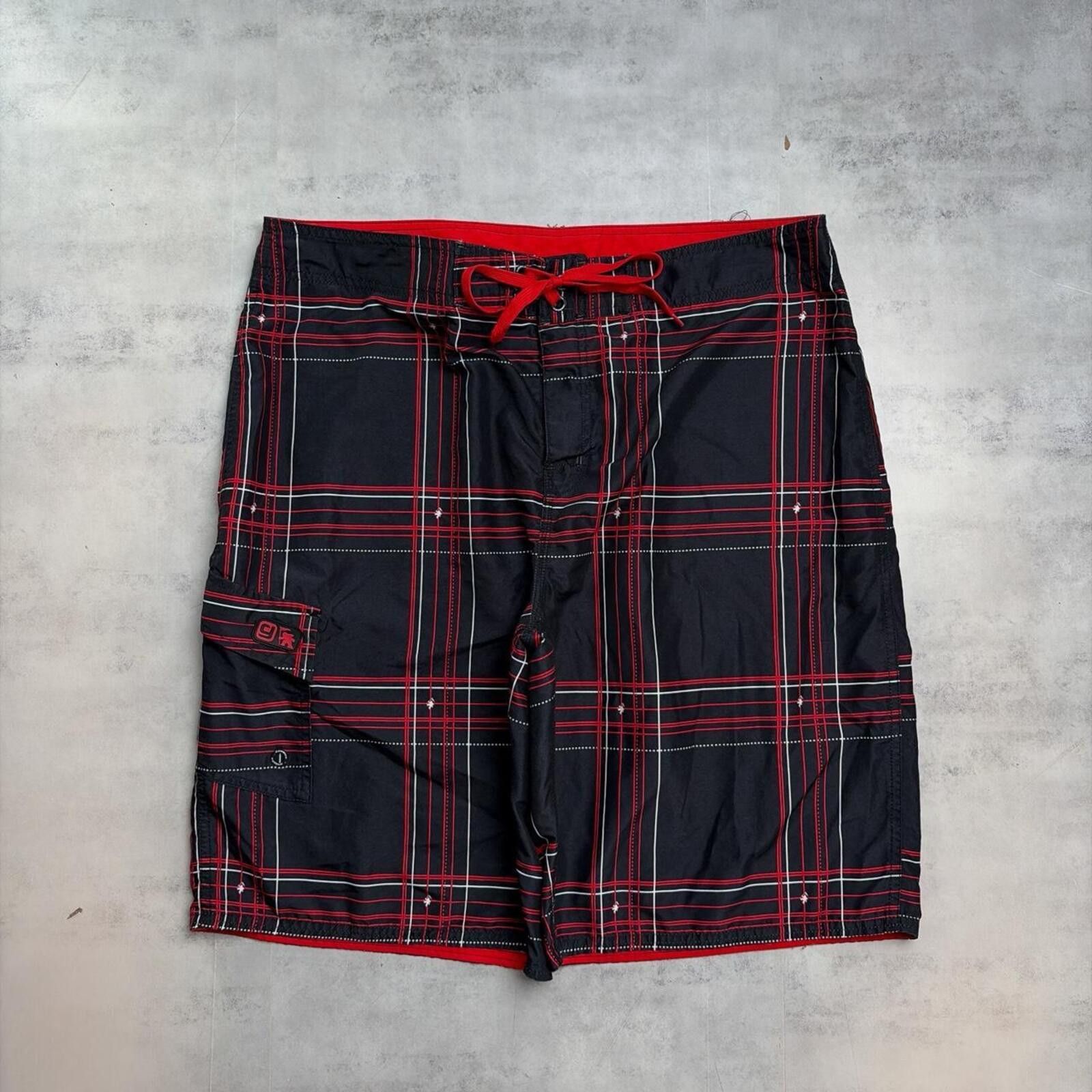 Gotcha Y2K Black Gotcha Grunge Surf Baggy Plaid Board Shorts Size US 38 / EU 54 - 1 Thumbnail