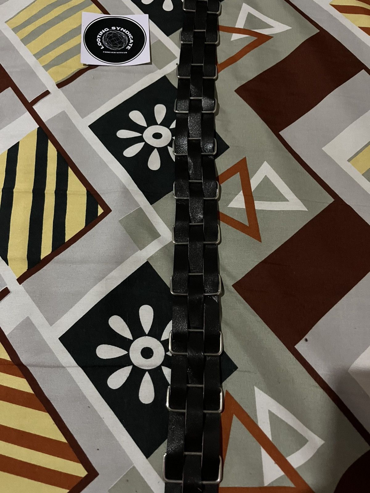 If Six Was Nine × Japanese Brand × Vintage Brown Belt With 2 Prong And Iron Braid Motif Size ONE SIZE - 4 Thumbnail