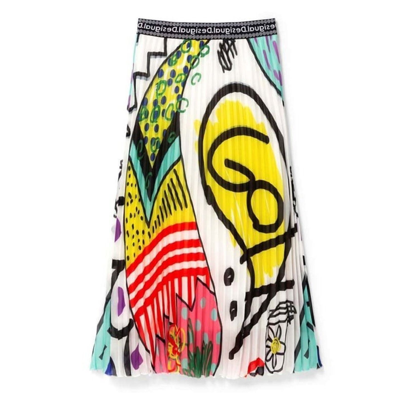 Desigual Desigual Women's Midi Multicolor Skirt Size 36 USA 8 Size 30" / US 8 / IT 44 - 7 Thumbnail