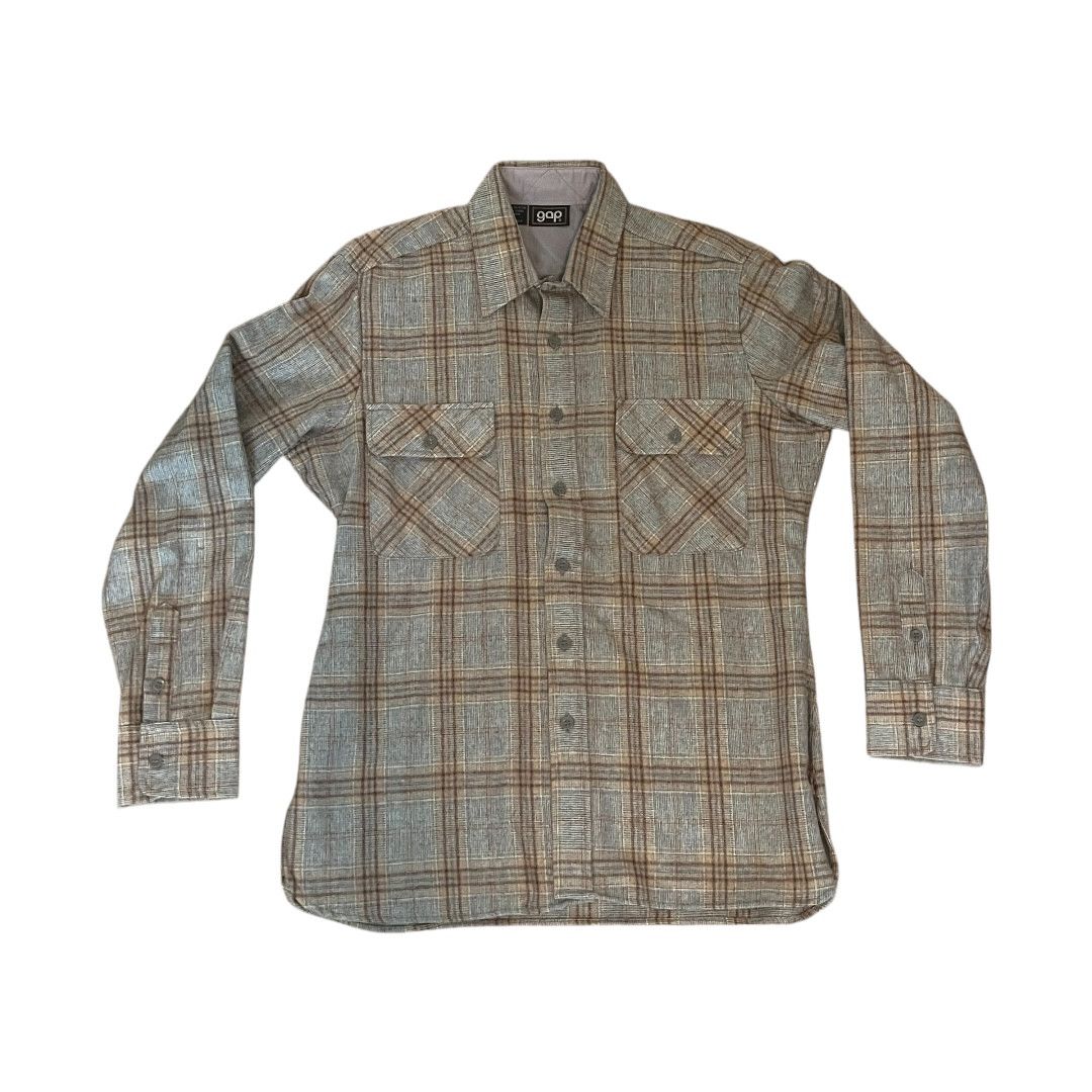 Gap × Vintage VINTAGE Gap Wool Flannel 1970s Size US L / EU 52-54 / 3 - 1 Thumbnail