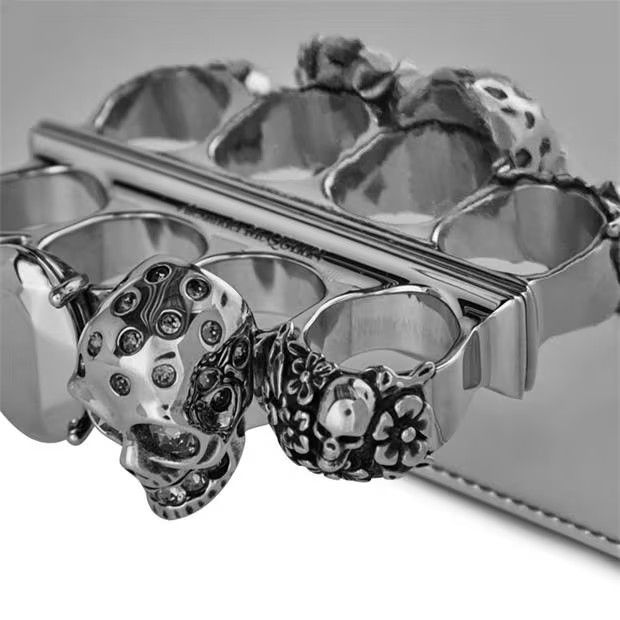 Alexander McQueen o1g2r1mq0824 Size: OS / Jewelled Satchel Mini Bag in Silver Size ONE SIZE - 3 Thumbnail