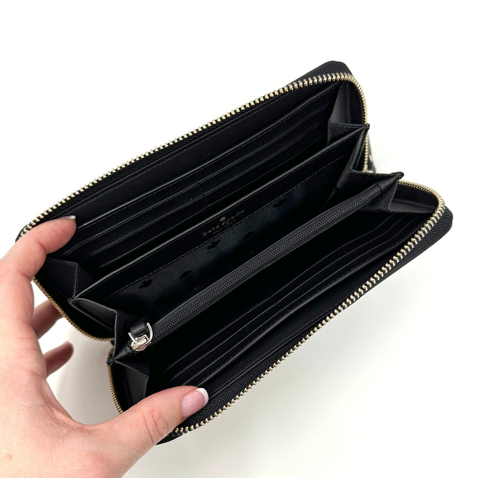 Kate Spade Kate Spade Laurel Way Neda Large Wallet in Black WLRU6061 Size ONE SIZE - 3 Thumbnail