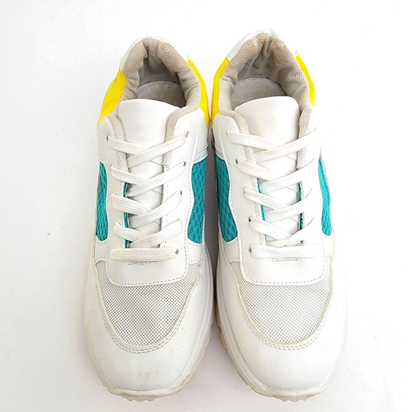 Steve Madden Steve Madde White Pastel Chunky Platform Lug Bottom Sneakers Size US 9 / IT 39 - 2 Thumbnail