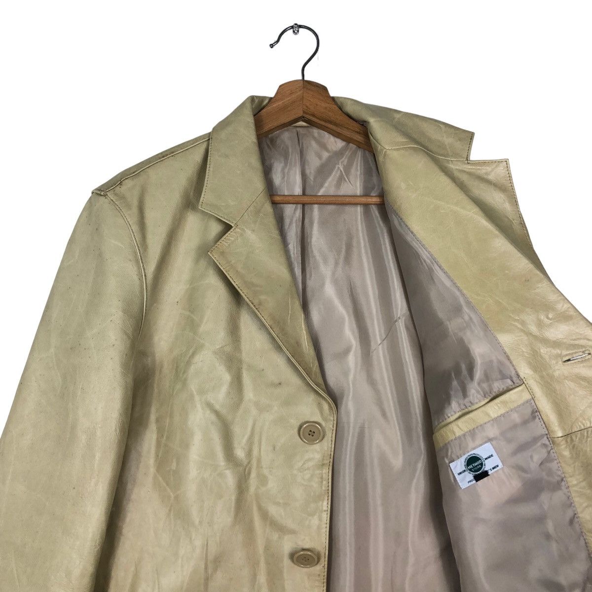 Issey Miyake 🔥Vintage Chore Leather Jacket C’S Men Japan Issey Miyake Size US L / EU 52-54 / 3 - 12 Thumbnail