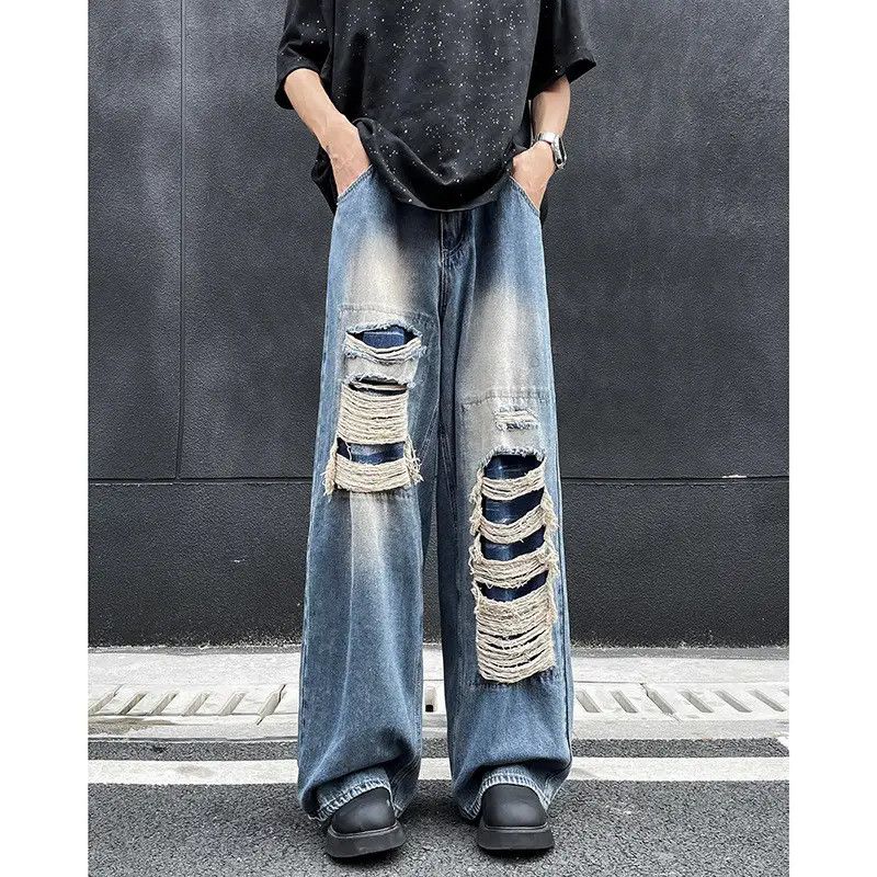 Japanese Brand × Jean Retro wide leg straight leg micro flared jeans Size US 32 / EU 48 - 1 Thumbnail