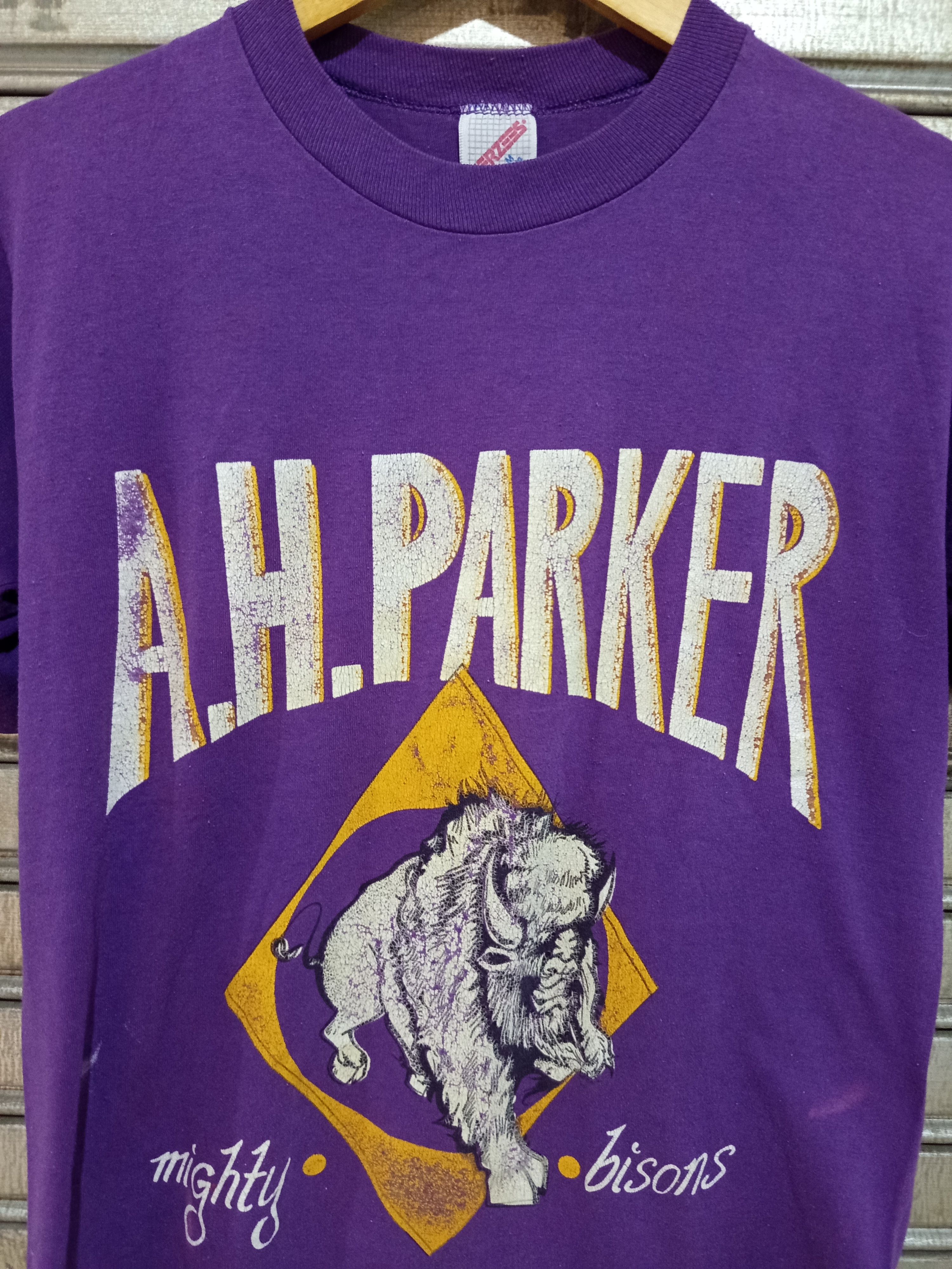 Vintage 1980s A.H Parker Bison Tee USA Size US M / EU 48-50 / 2 - 2 Thumbnail
