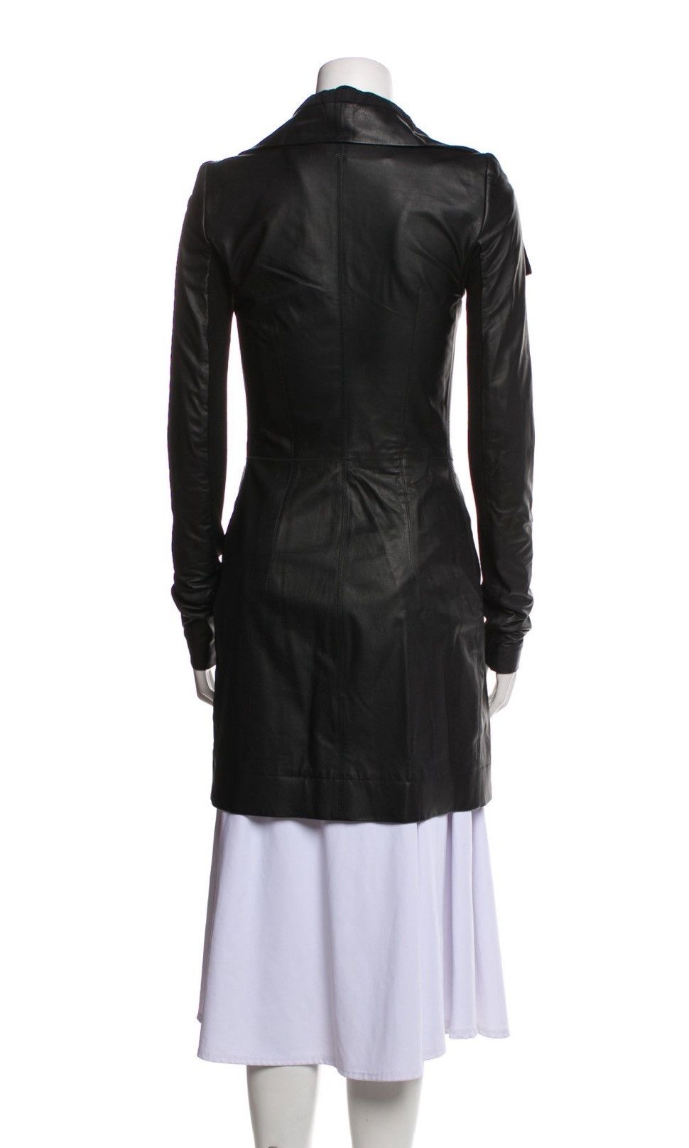 Rick Owens Rick Owens Leather Coat Size XXS / US 00 / IT 34 - 3 Thumbnail