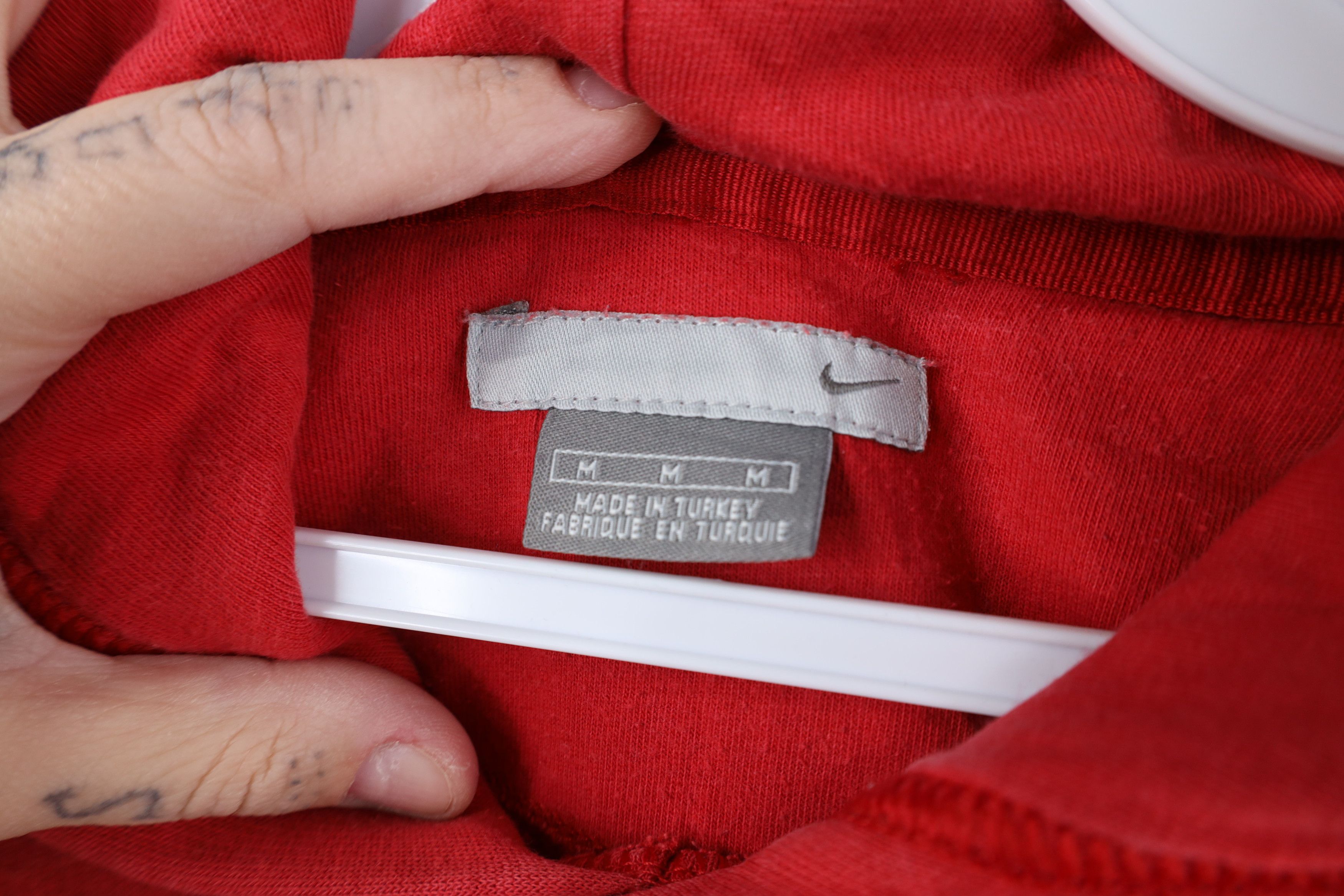 Nike Vintage Y2K Nike Scott Mini Swoosh Hoodie Sweatshirt Red Size US M / EU 48-50 / 2 - 9 Thumbnail