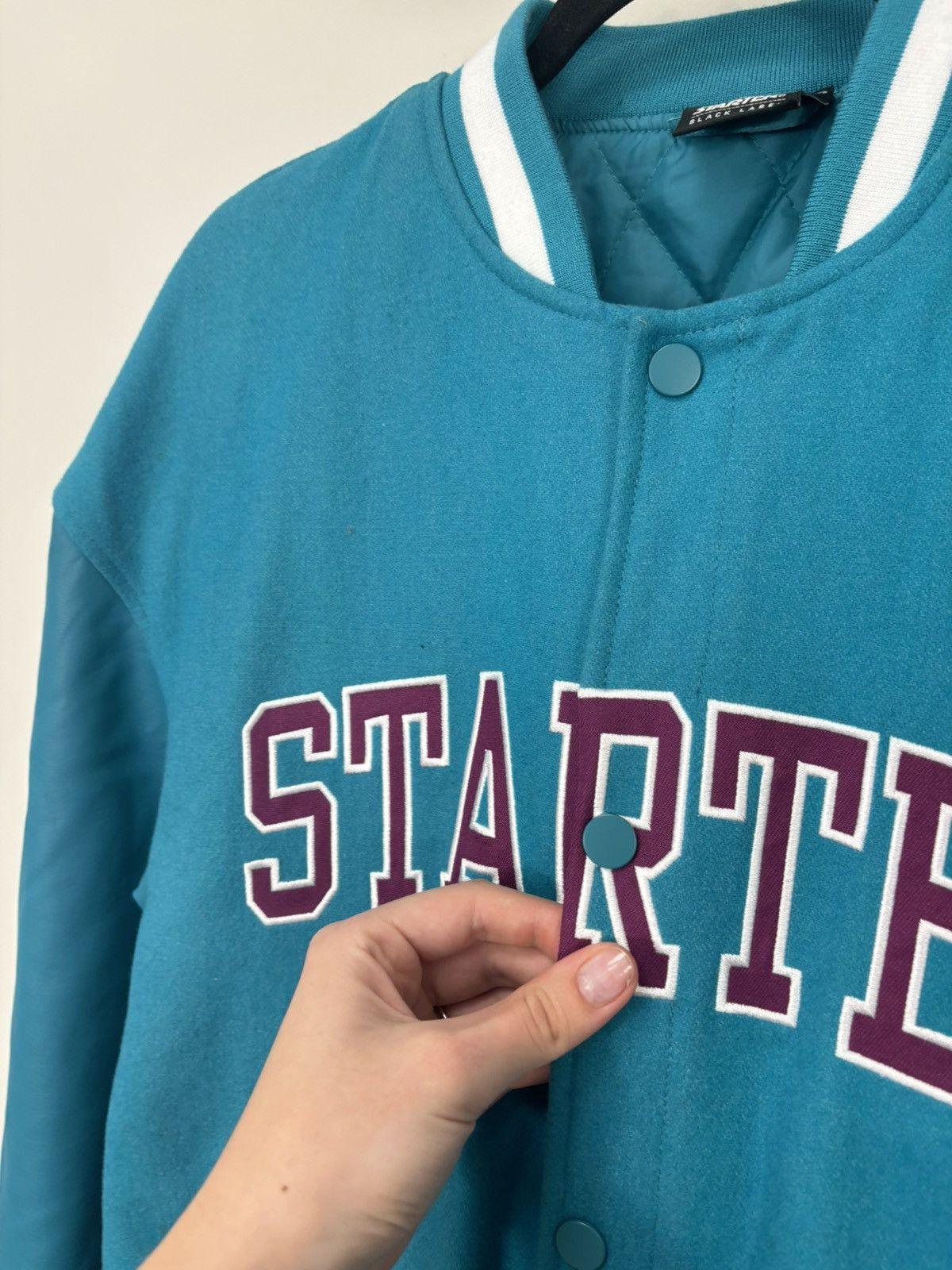 Starter Starter Black Label Men’s Blue Wool Varsity Bomber Jacket Size US S / EU 44-46 / 1 - 9 Thumbnail