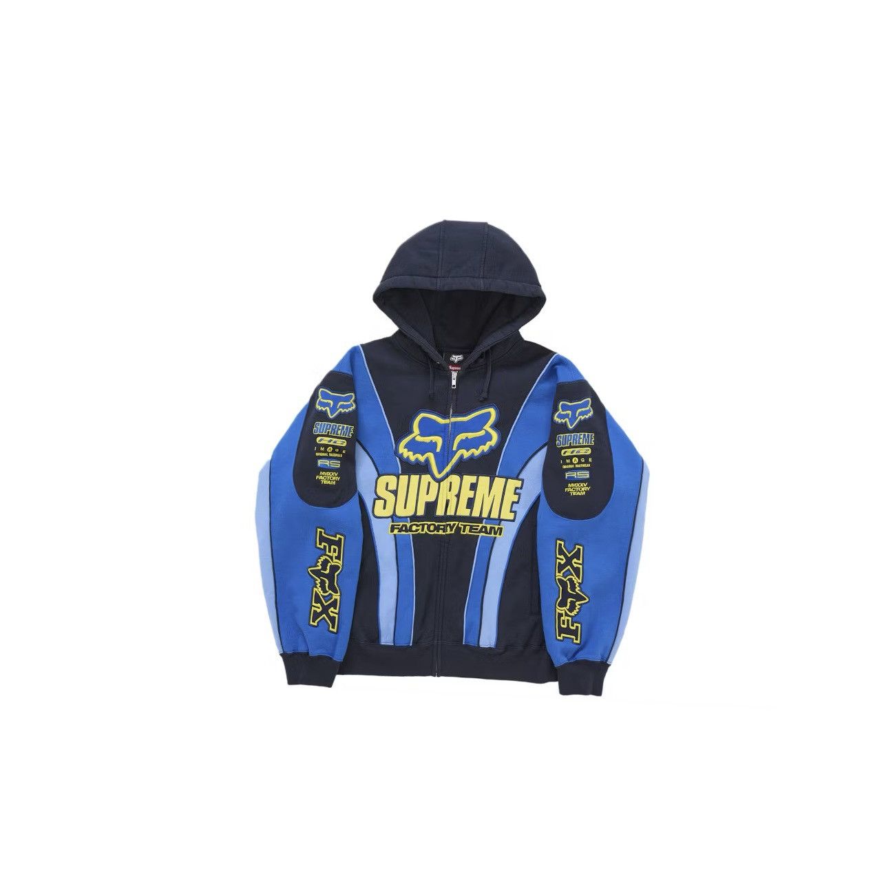 Fox Racing × Supreme Supreme Fox Racing Zip Up Hooded Sweatshirt