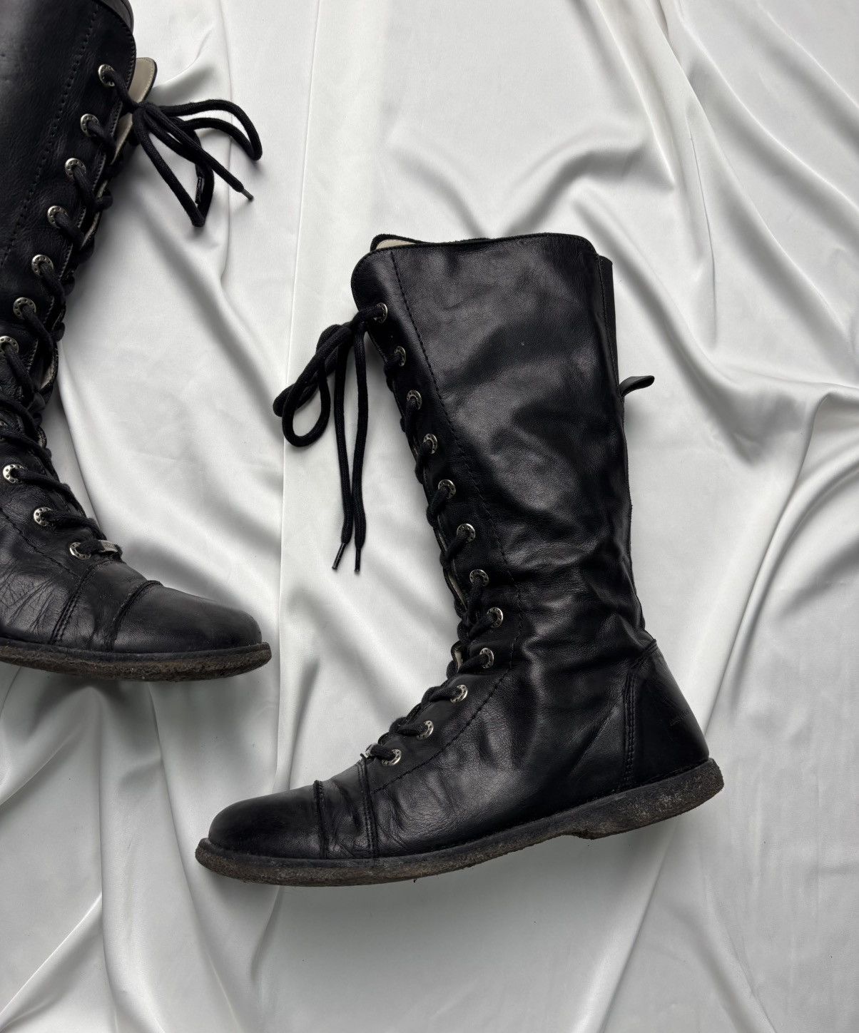 Vintage Vintage leather gothic streetwear lace up boots Size US 8 / EU 41 - 3 Thumbnail