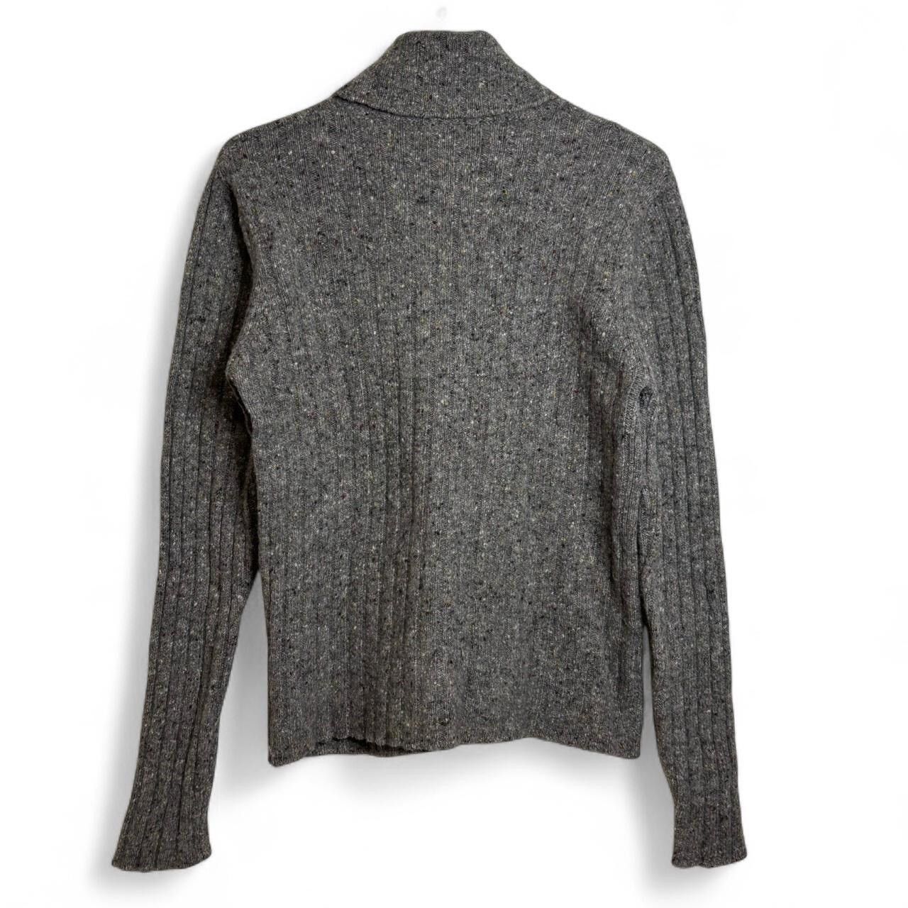 Club Monaco Vintage Style Grey Blend Wool Turtleneck Knit Sweater Size M / US 6-8 / IT 42-44 - 6 Thumbnail