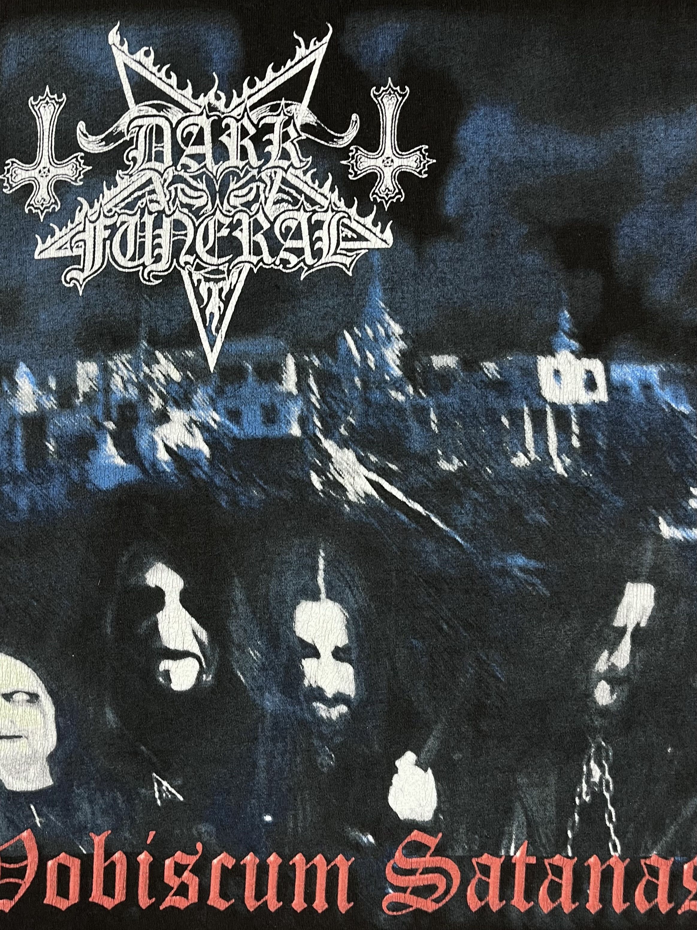 Band Tees Vintage Dark Funeral Vobiscum Satanas Metal T Shirt 1998 Size US XL / EU 56 / 4 - 6 Thumbnail