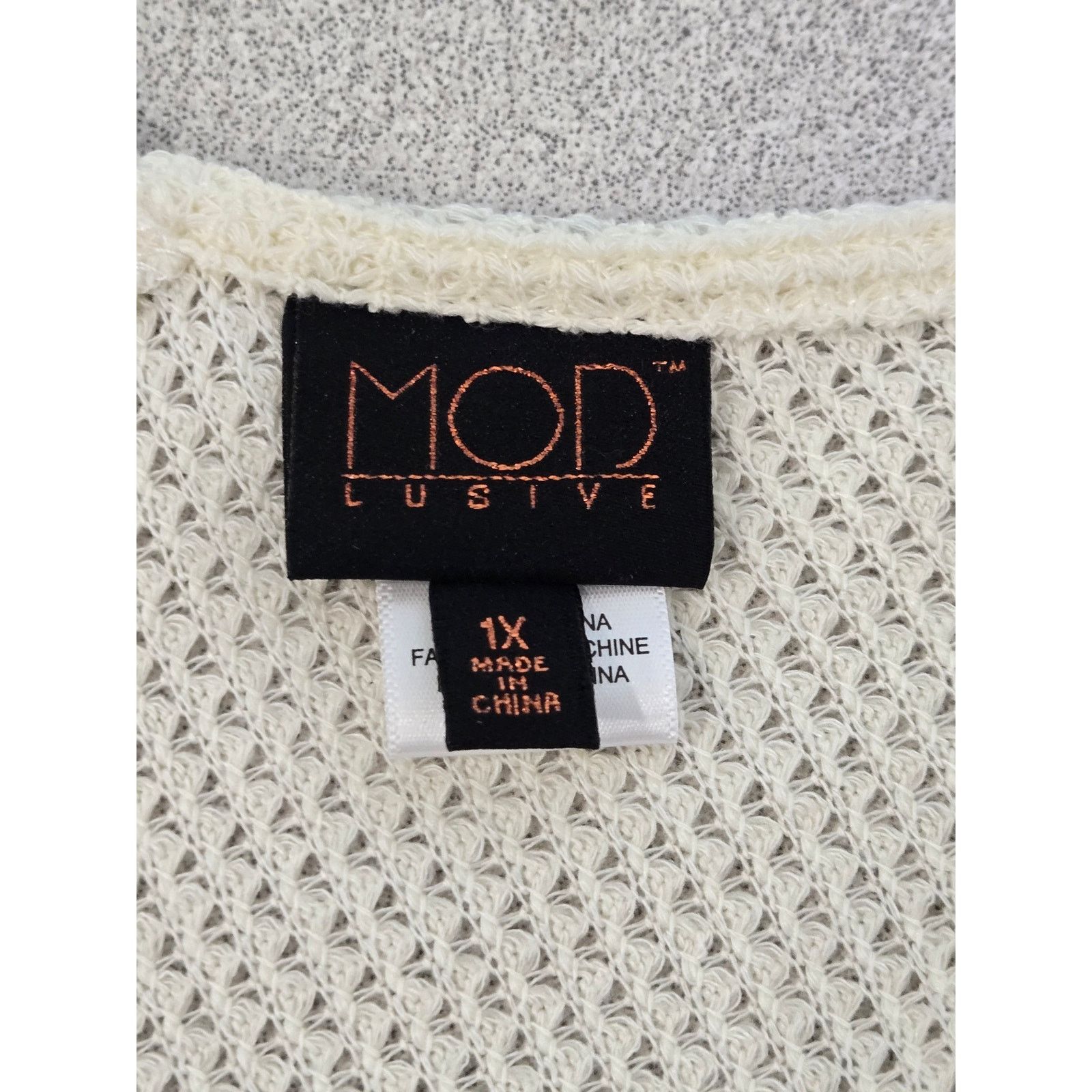 Other Mod Lusive Cream Open Front Cardigan 1X Plus Lightweight Size XXL / US 16-18 / IT 52-54 - 5 Thumbnail