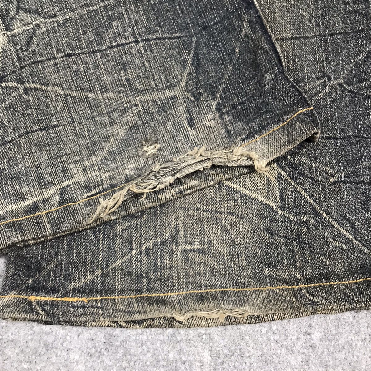 Japanese Brand × Le Grande Bleu (L.G.B.) DISTRESSED STYLE FLARE JENAS SEMANTICDESIGN BOOT CUT PANTS Size US 33 - 11 Thumbnail